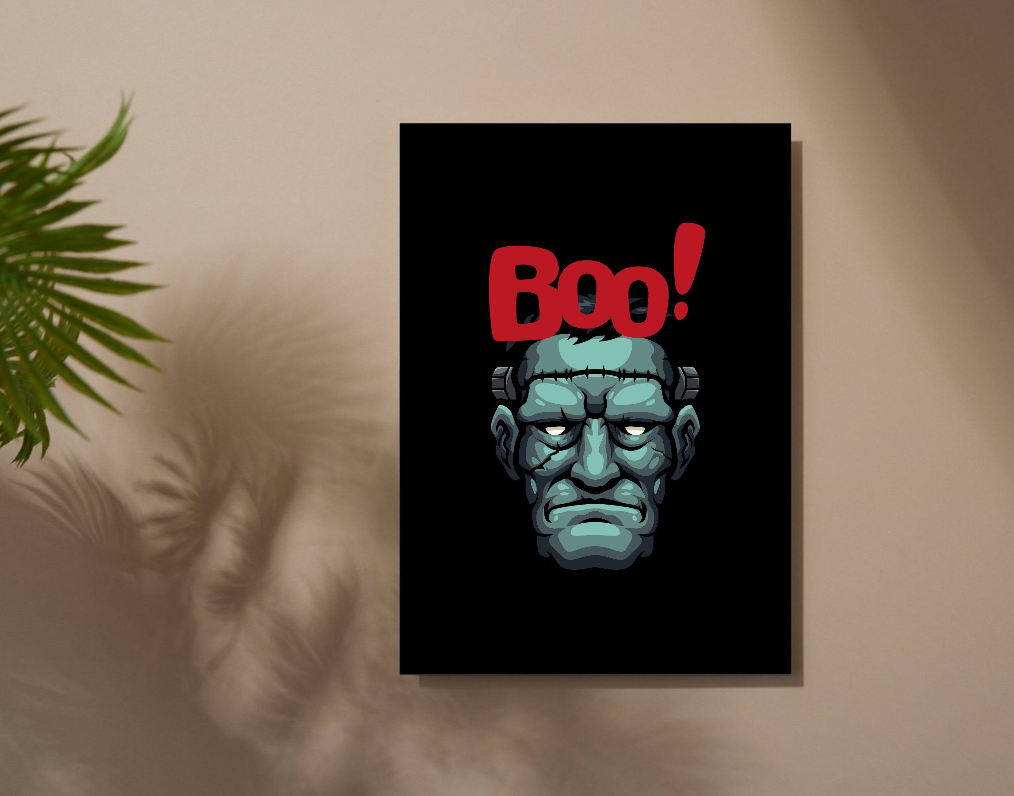 "BOO SCARY"- Shiny & Sturdy Metallic Poster Art That Pops & Sticks (Literally!)