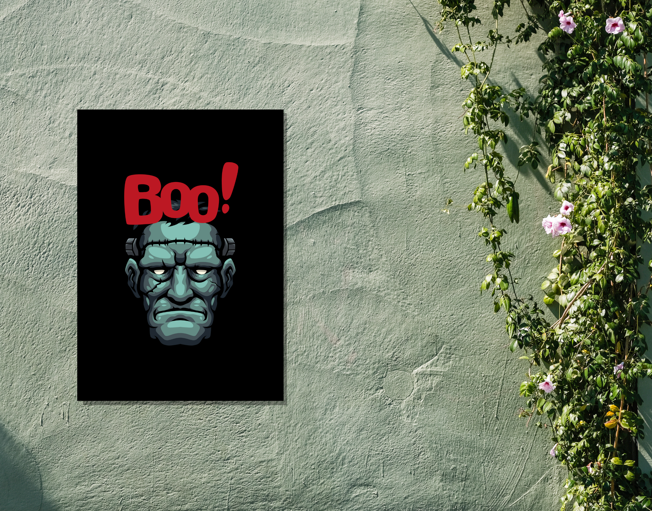 "BOO SCARY"- Shiny & Sturdy Metallic Poster Art That Pops & Sticks (Literally!)