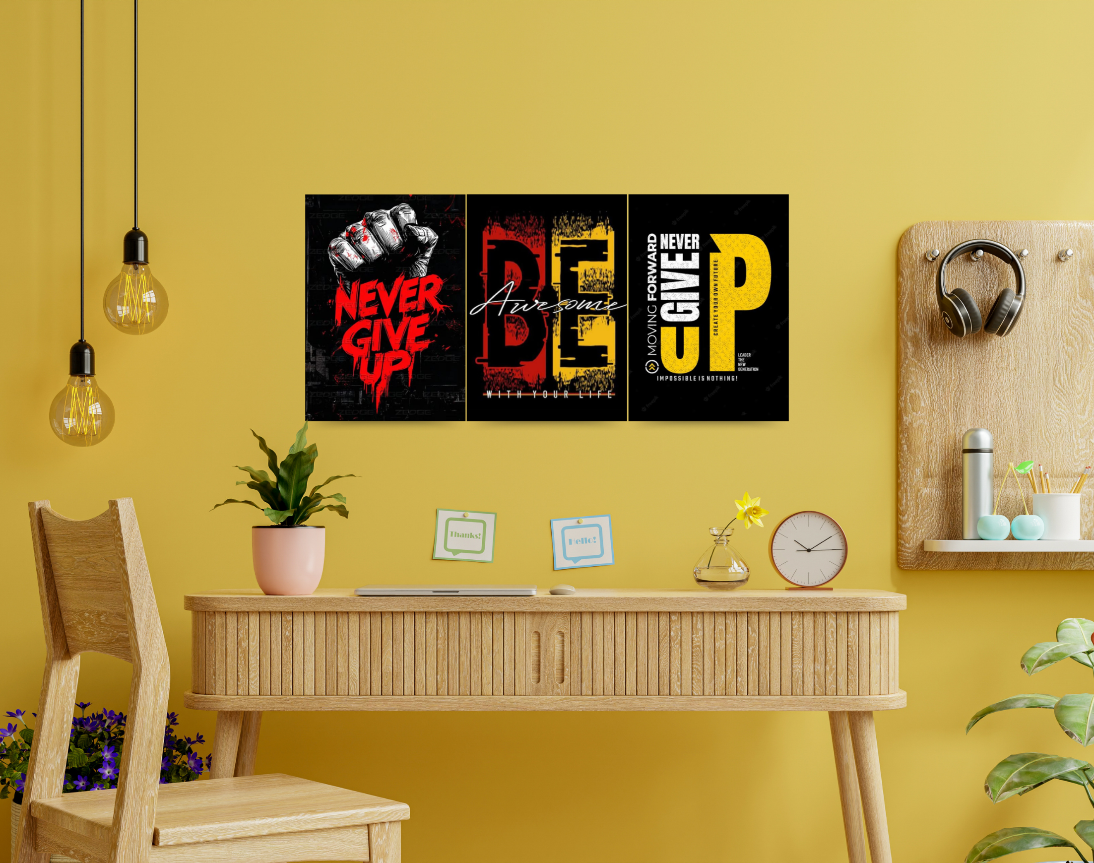 "SELF IMPROVEMENT QUOTES: STRENGTH VERSION"- Shiny & Sturdy Metallic Poster Art That Pops & Sticks