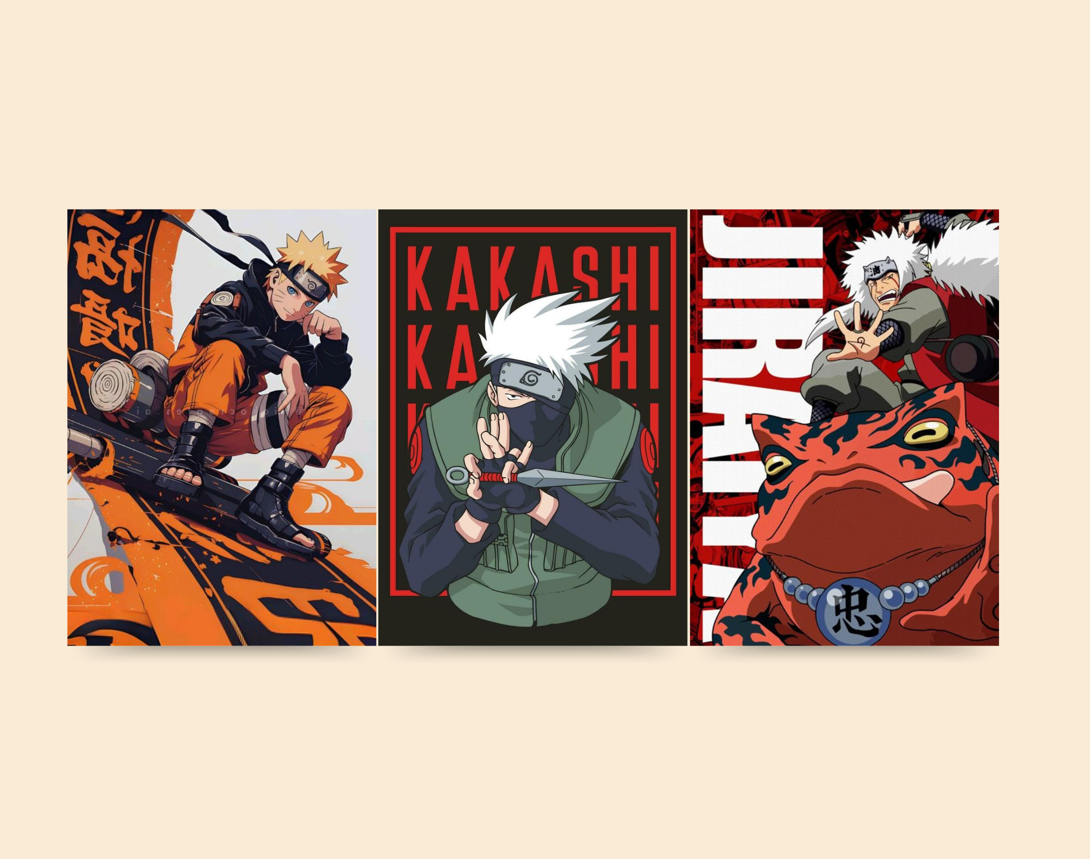 "THE LEGENDS OF NARUTO: ANIME"- Shiny & Sturdy Metallic Poster Art That Pops & Sticks