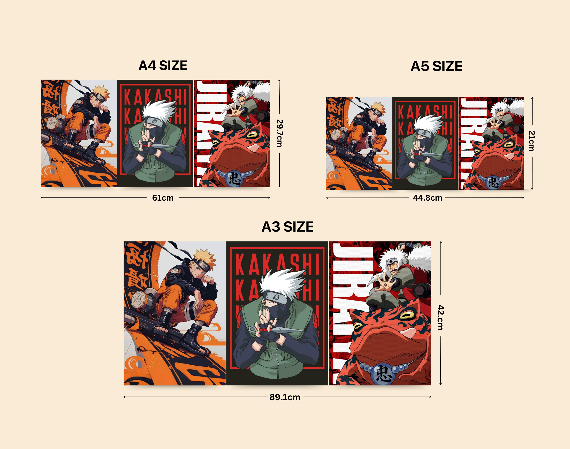 "THE LEGENDS OF NARUTO: ANIME"- Shiny & Sturdy Metallic Poster Art That Pops & Sticks