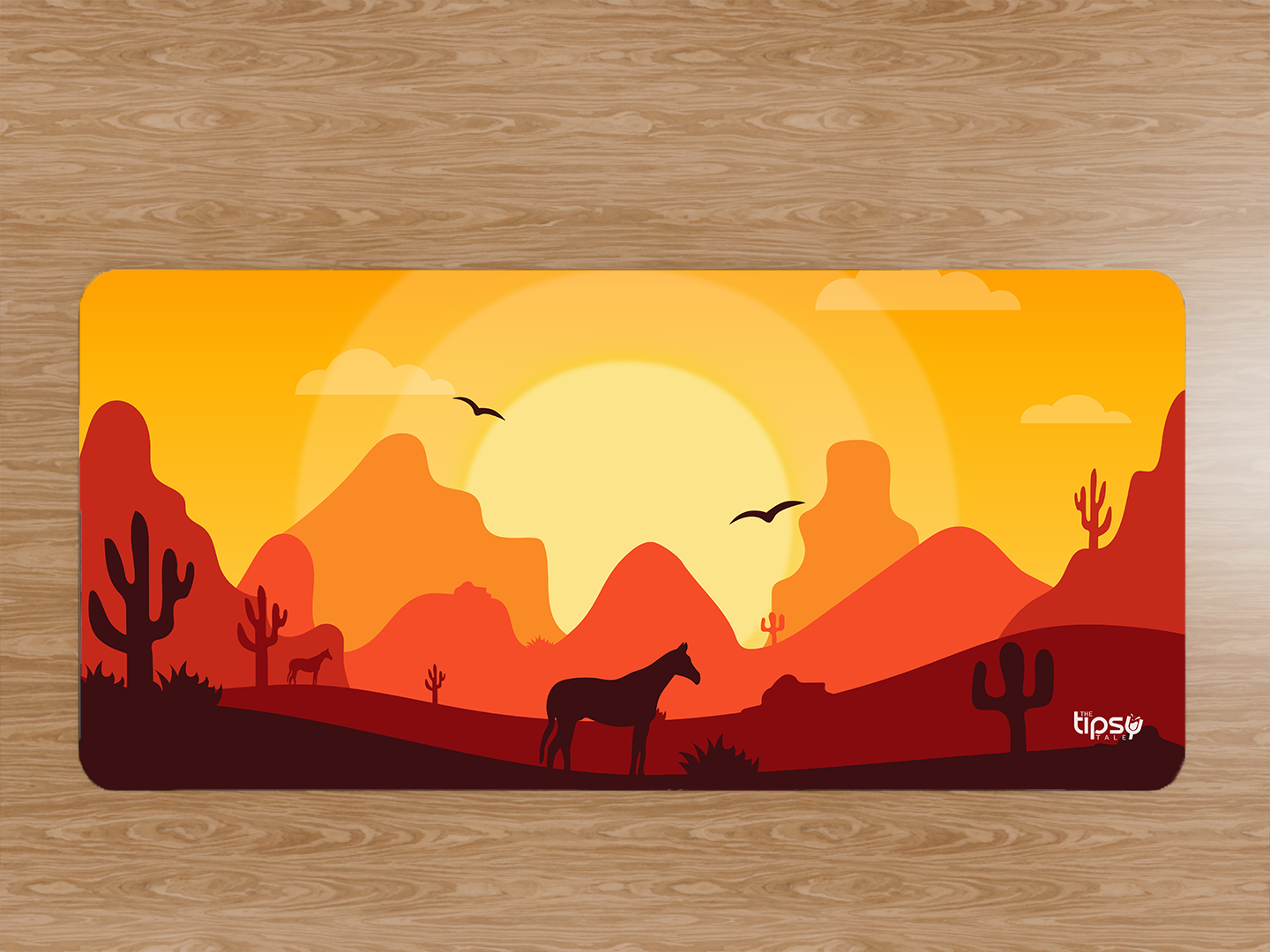 "HORSE IN THE DESERT" Gaming Mousepad Elevate Your Gaming Experience