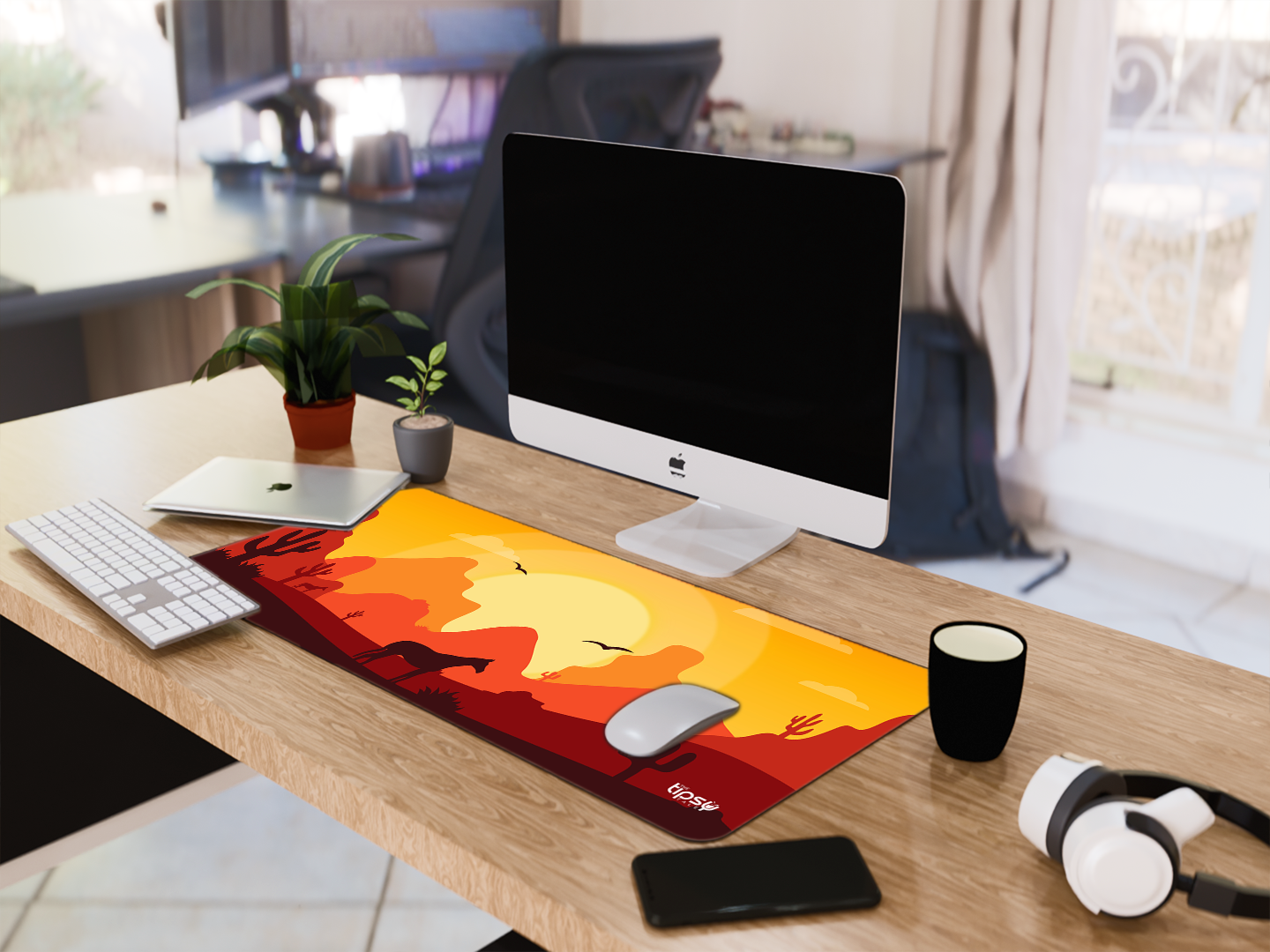 "HORSE IN THE DESERT" Gaming Mousepad Elevate Your Gaming Experience