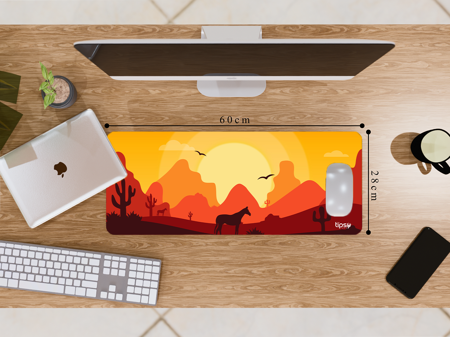 "HORSE IN THE DESERT" Gaming Mousepad Elevate Your Gaming Experience