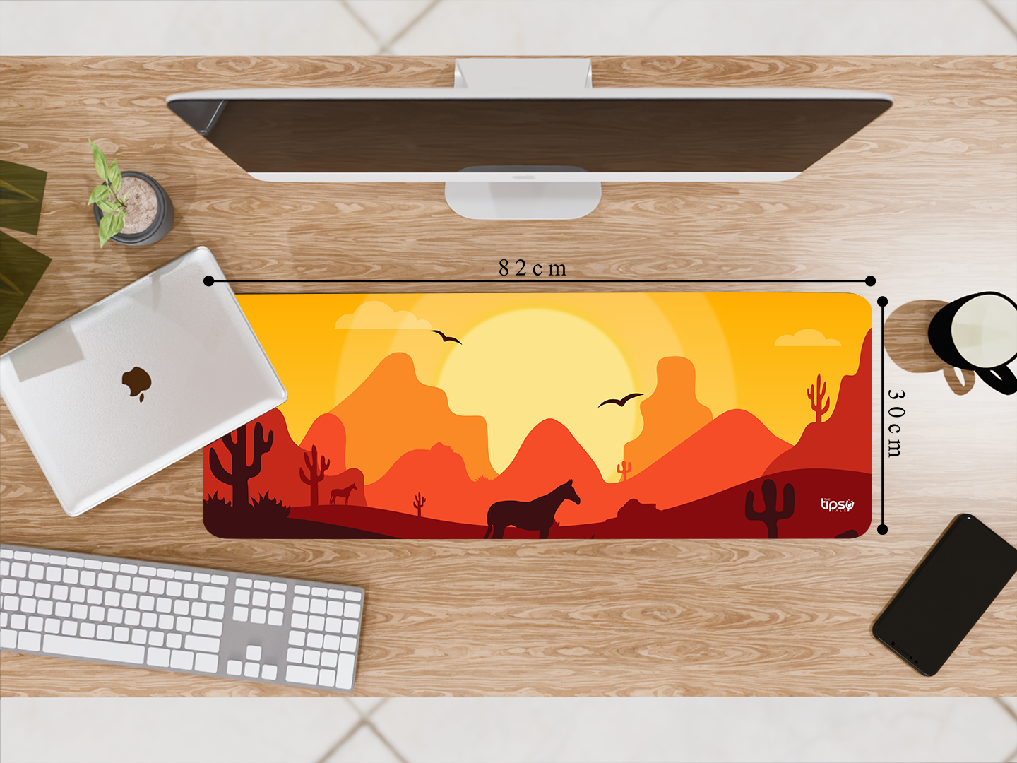 "HORSE IN THE DESERT" Gaming Mousepad Elevate Your Gaming Experience