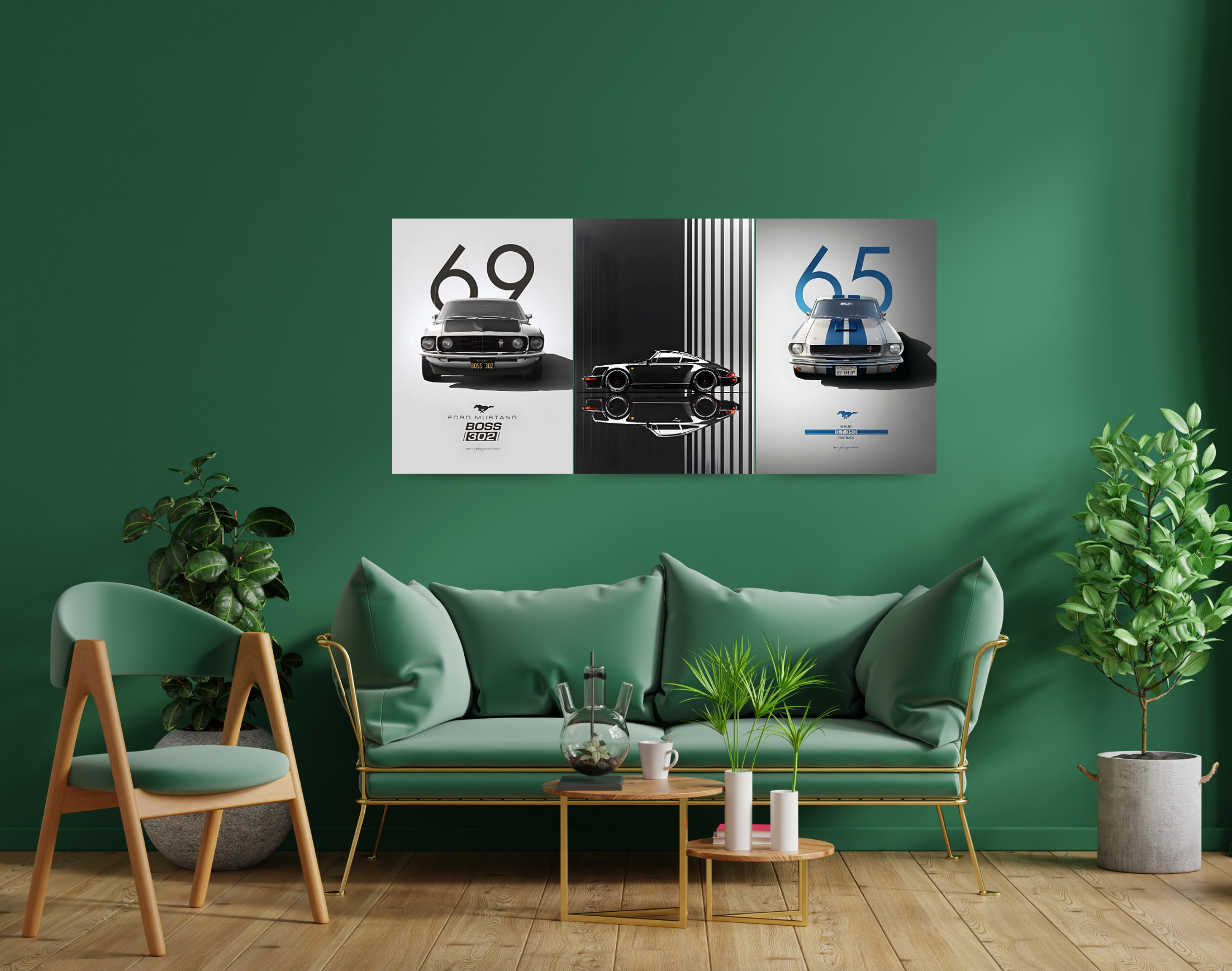 "FORD MUSTANG SERIES"- Shiny & Sturdy Metallic Poster Art That Pops & Sticks