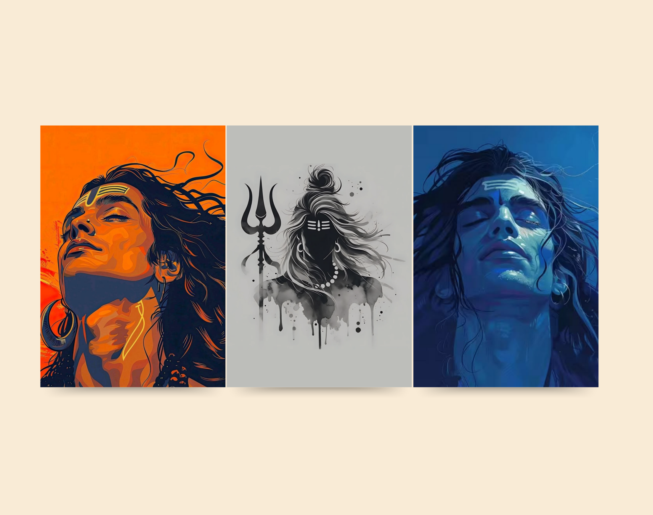 "SHIV ILLUSTRATION SERIES"- Shiny & Sturdy Metallic Poster Art That Pops & Sticks