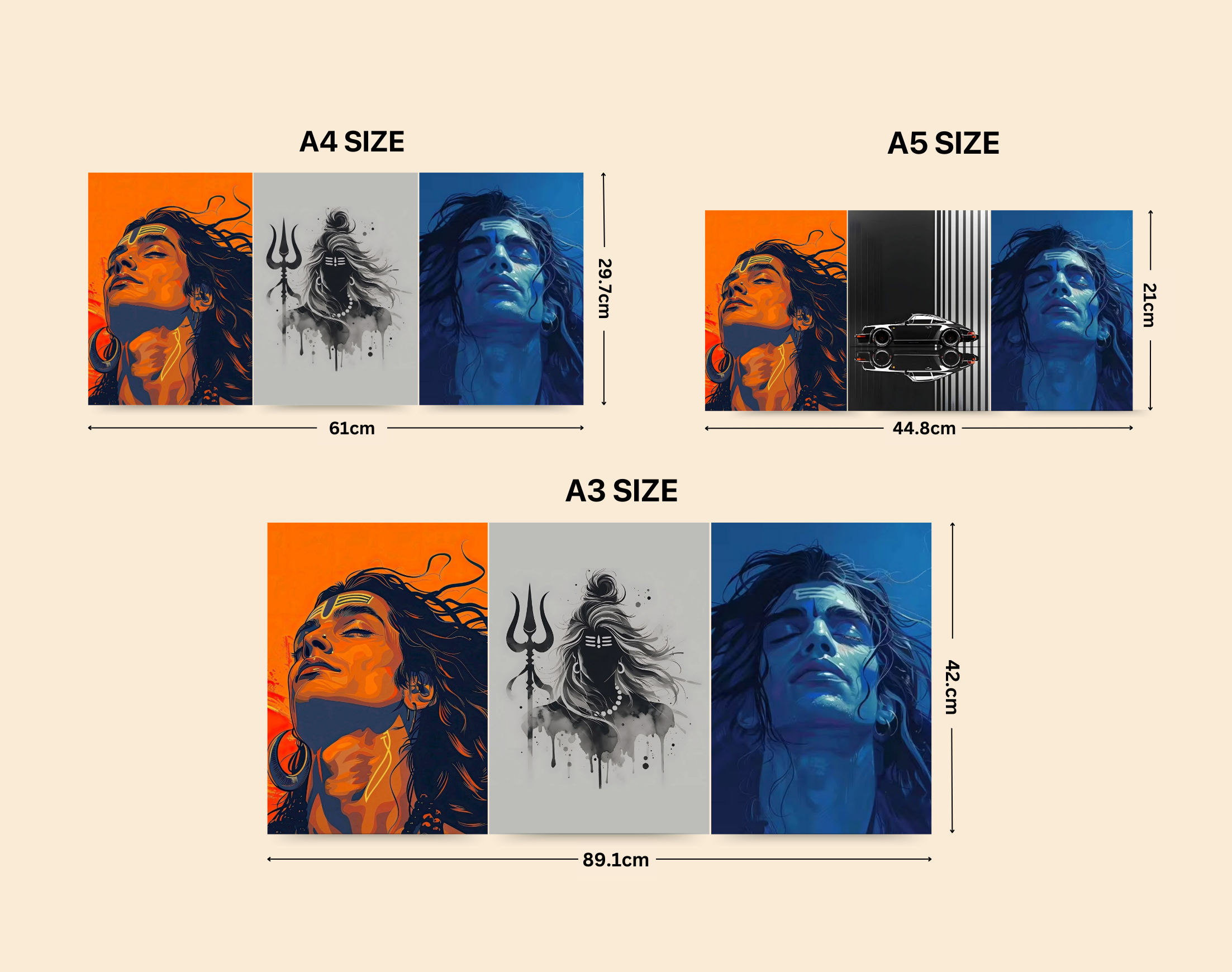 "SHIV ILLUSTRATION SERIES"- Shiny & Sturdy Metallic Poster Art That Pops & Sticks