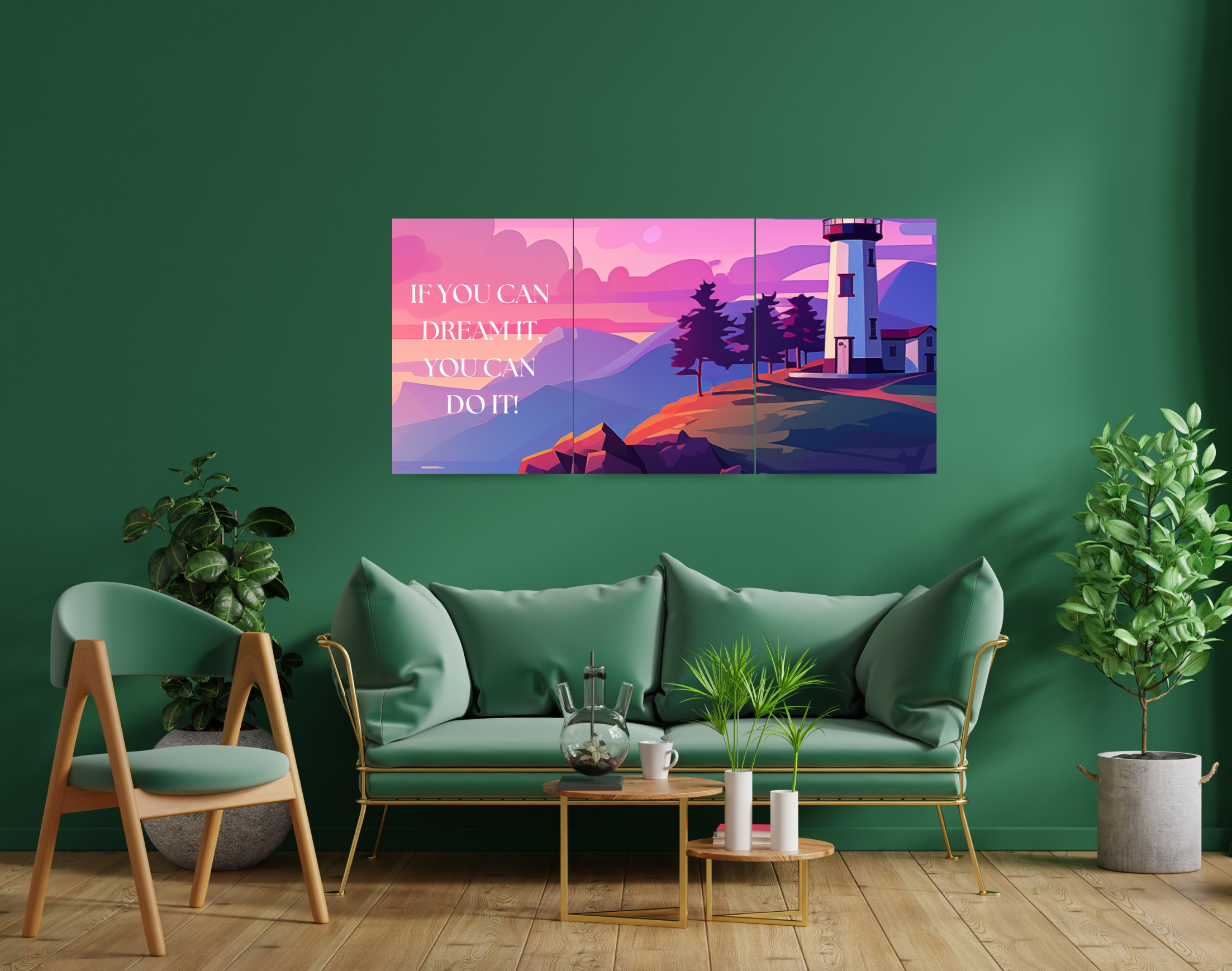 "LIGHT HOUSE SCENERY"- Shiny & Sturdy Metallic Poster Art That Pops & Sticks