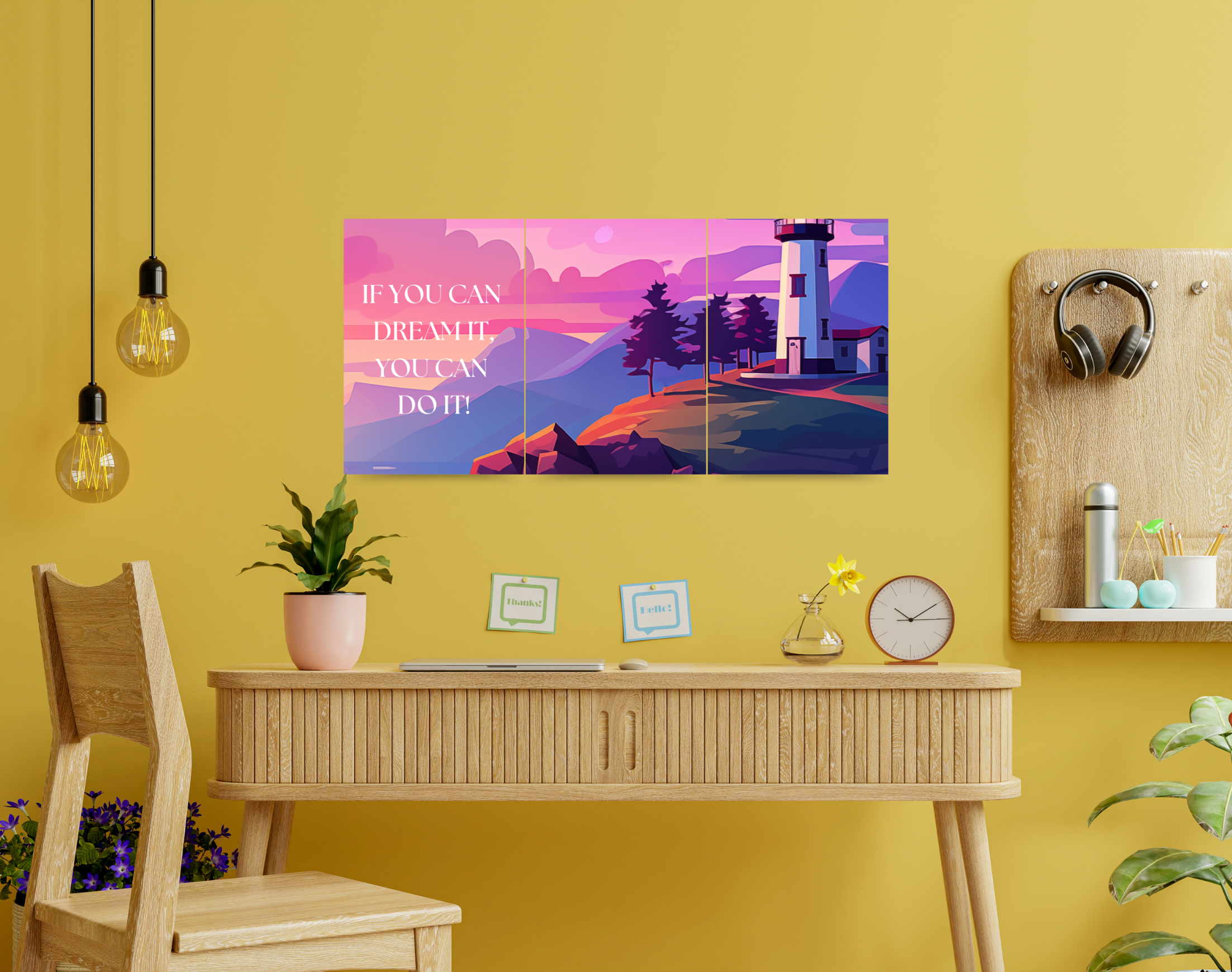 "LIGHT HOUSE SCENERY"- Shiny & Sturdy Metallic Poster Art That Pops & Sticks
