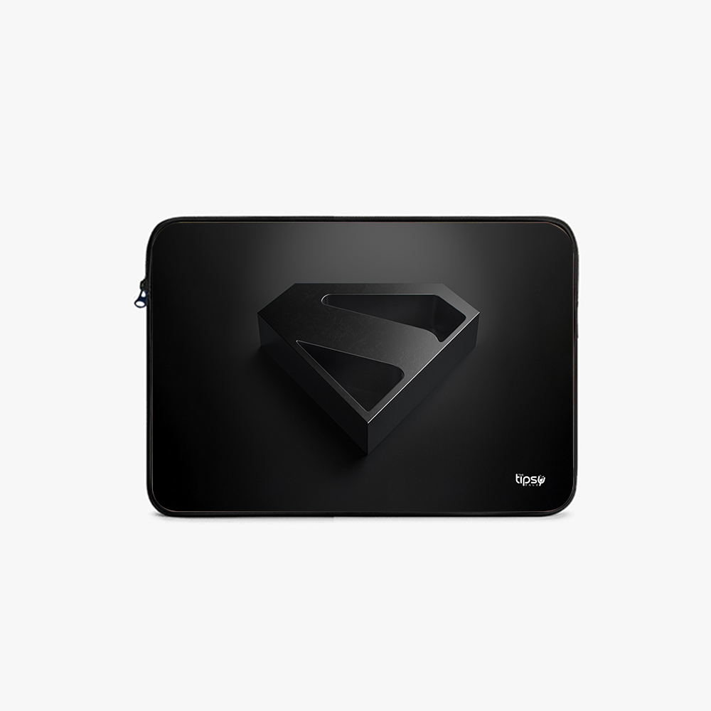"SUPERMAN-BLACK EDITION" -Laptop Sleeves:Bold Modern Design for Every Size