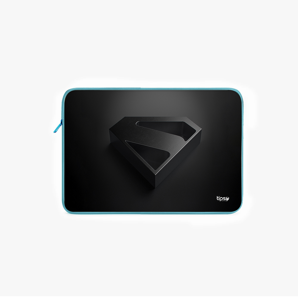 "SUPERMAN-BLACK EDITION" -Laptop Sleeves:Bold Modern Design for Every Size