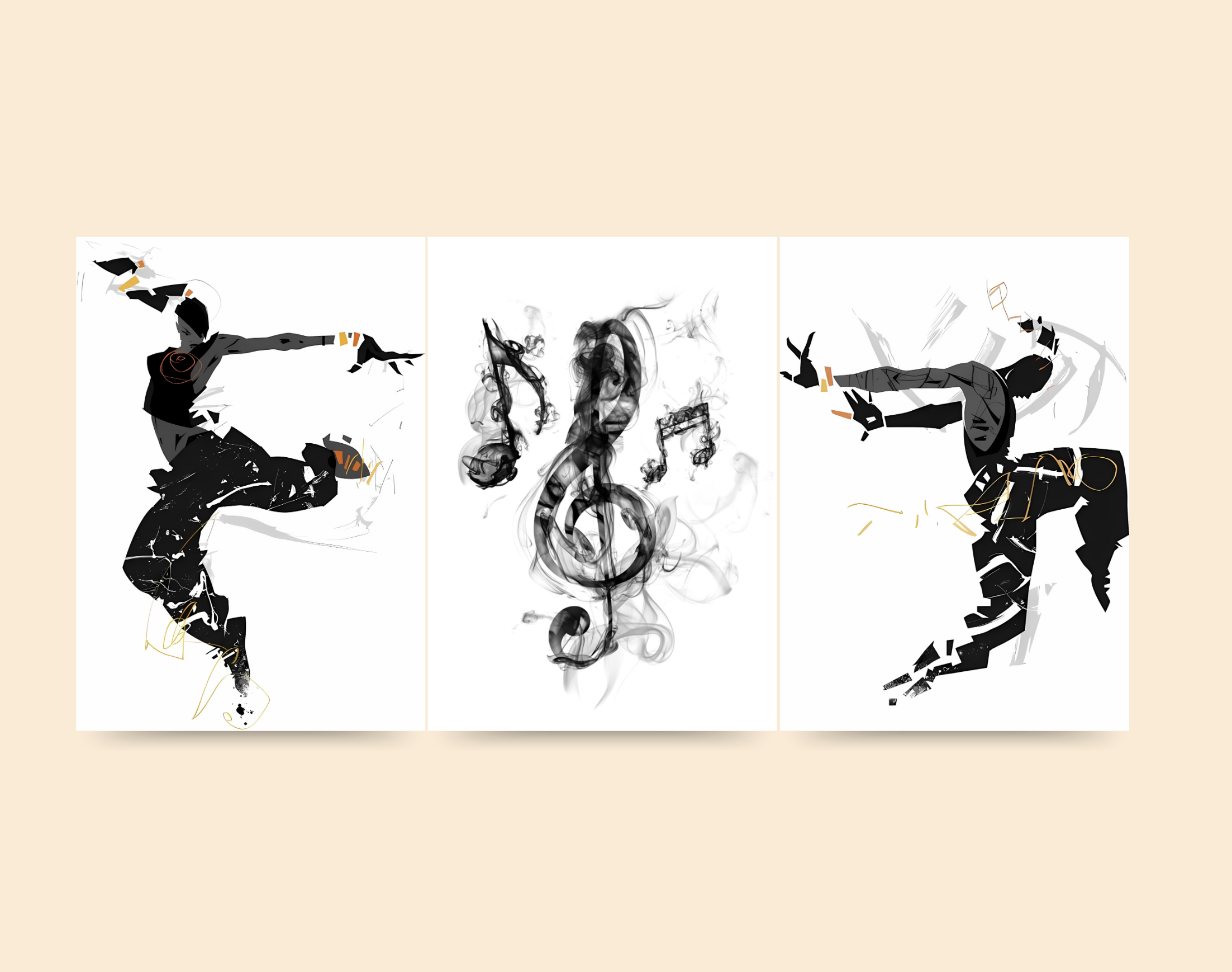 "DANCE WITH RHYTHYM "- Shiny & Sturdy Metallic Poster Art That Pops & Sticks