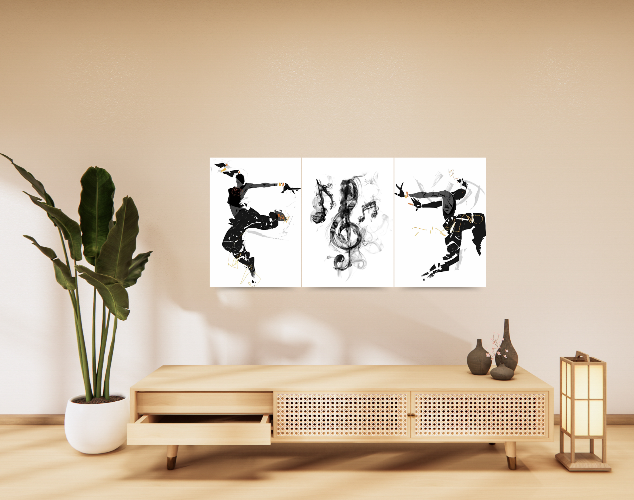 "DANCE WITH RHYTHYM "- Shiny & Sturdy Metallic Poster Art That Pops & Sticks