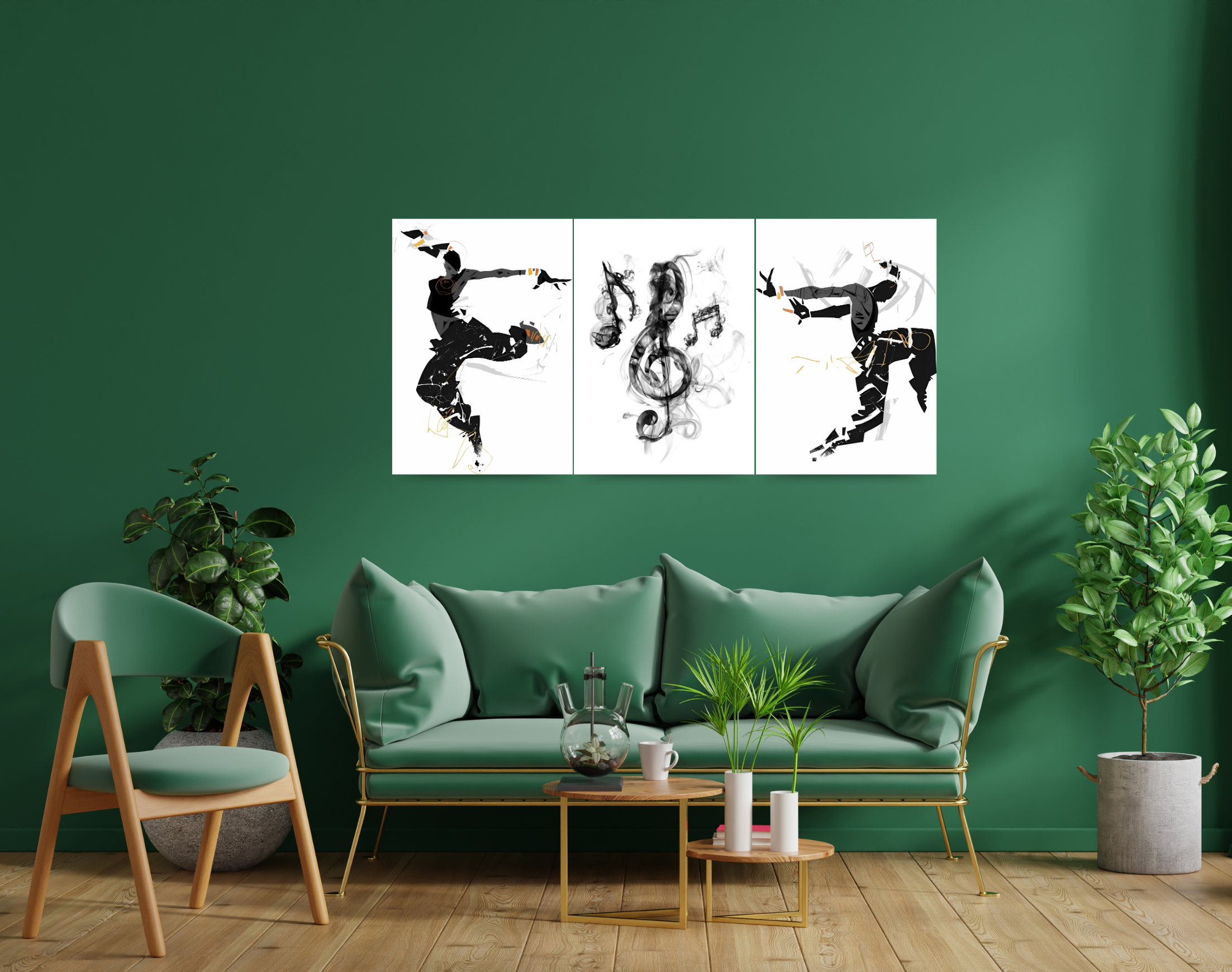 "DANCE WITH RHYTHYM "- Shiny & Sturdy Metallic Poster Art That Pops & Sticks