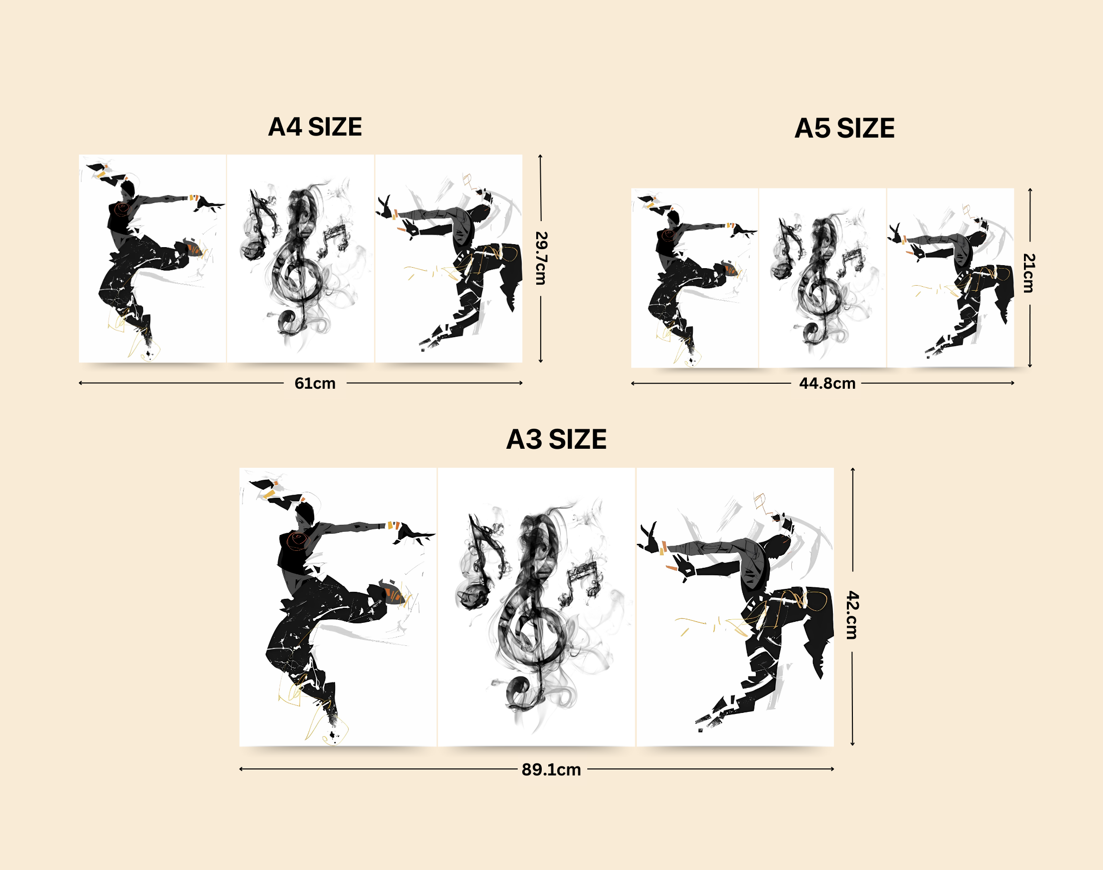 "DANCE WITH RHYTHYM "- Shiny & Sturdy Metallic Poster Art That Pops & Sticks