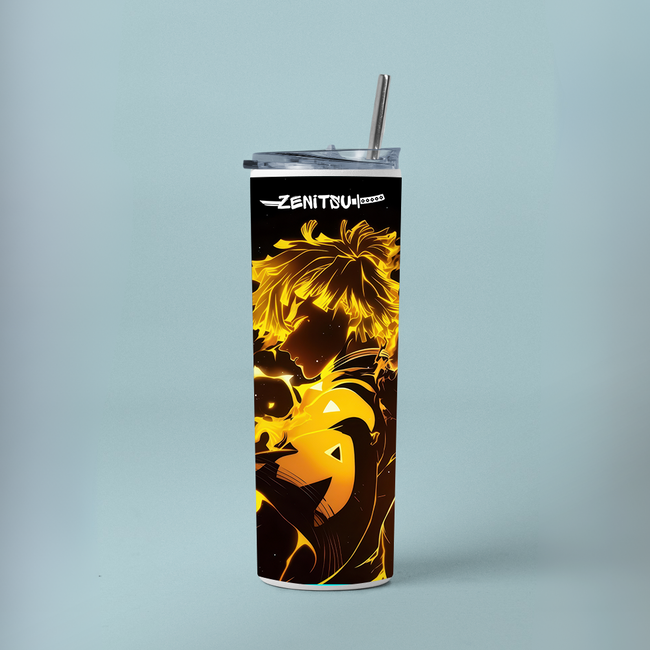 "ZENITSU ART WORK" Tumbler with Metal Straw