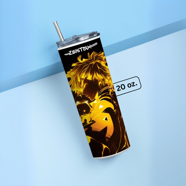"ZENITSU ART WORK" Tumbler with Metal Straw