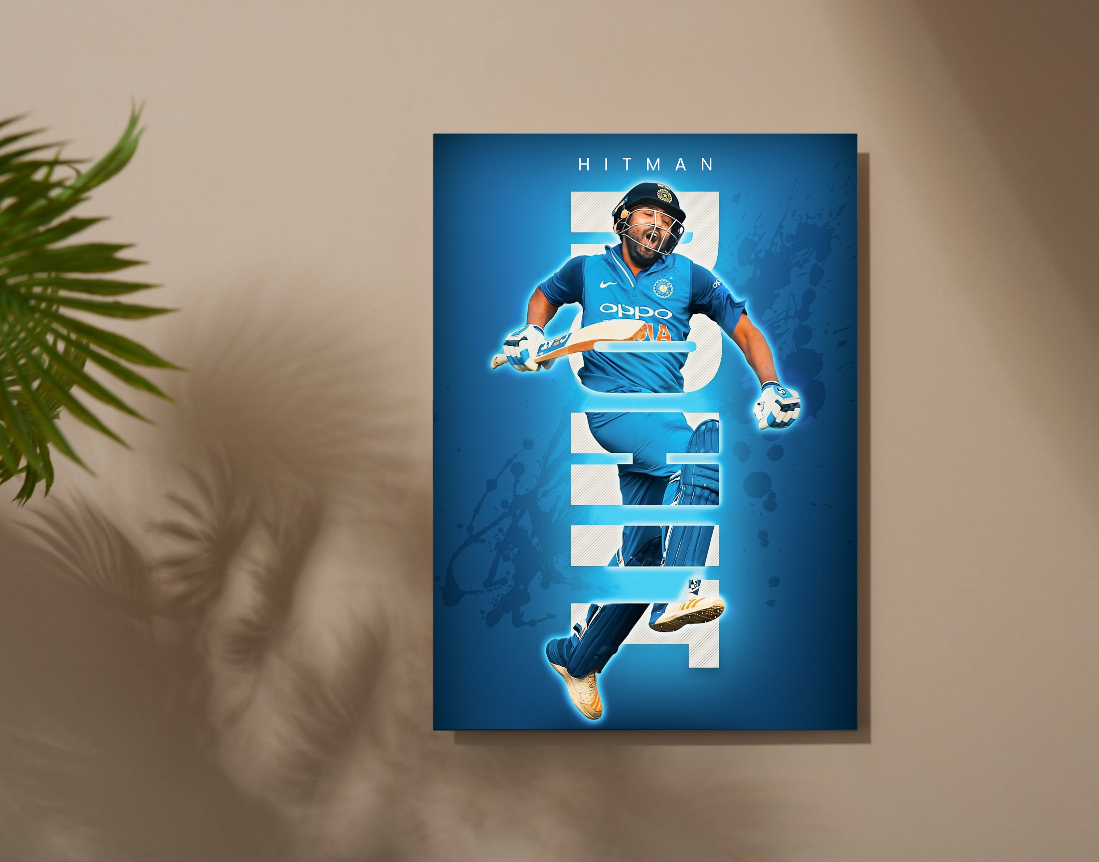"Rohit Sharma"- Shiny & Sturdy Metallic Poster Art That Pops & Sticks