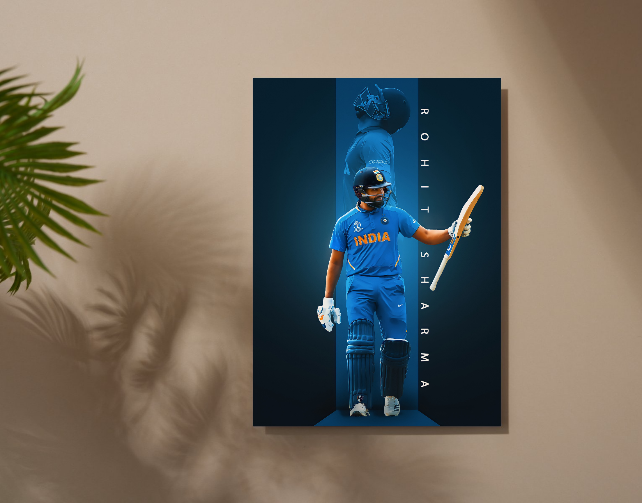 "Rohit Sharma- Hitman"- Shiny & Sturdy Metallic Poster Art That Pops & Sticks