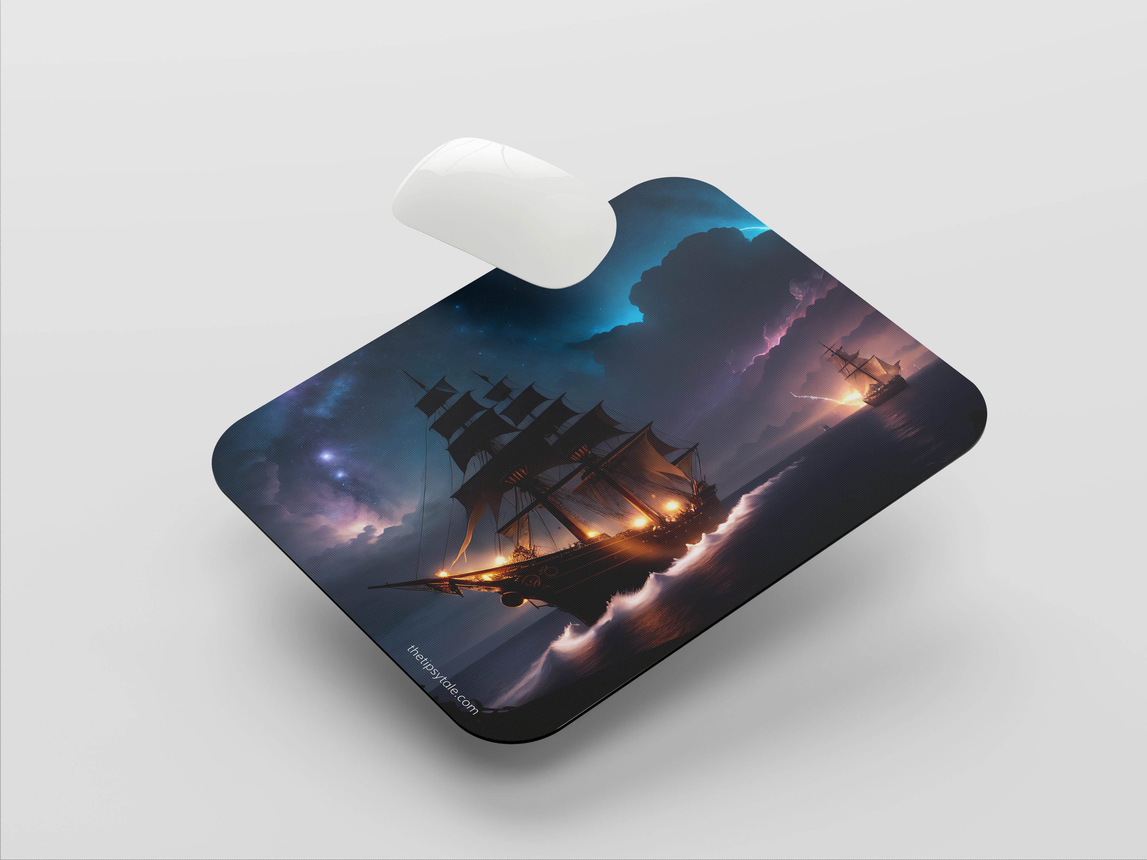 "IN THE WAVES-SHIP" Mousepad Enhance Your Workspace with Style