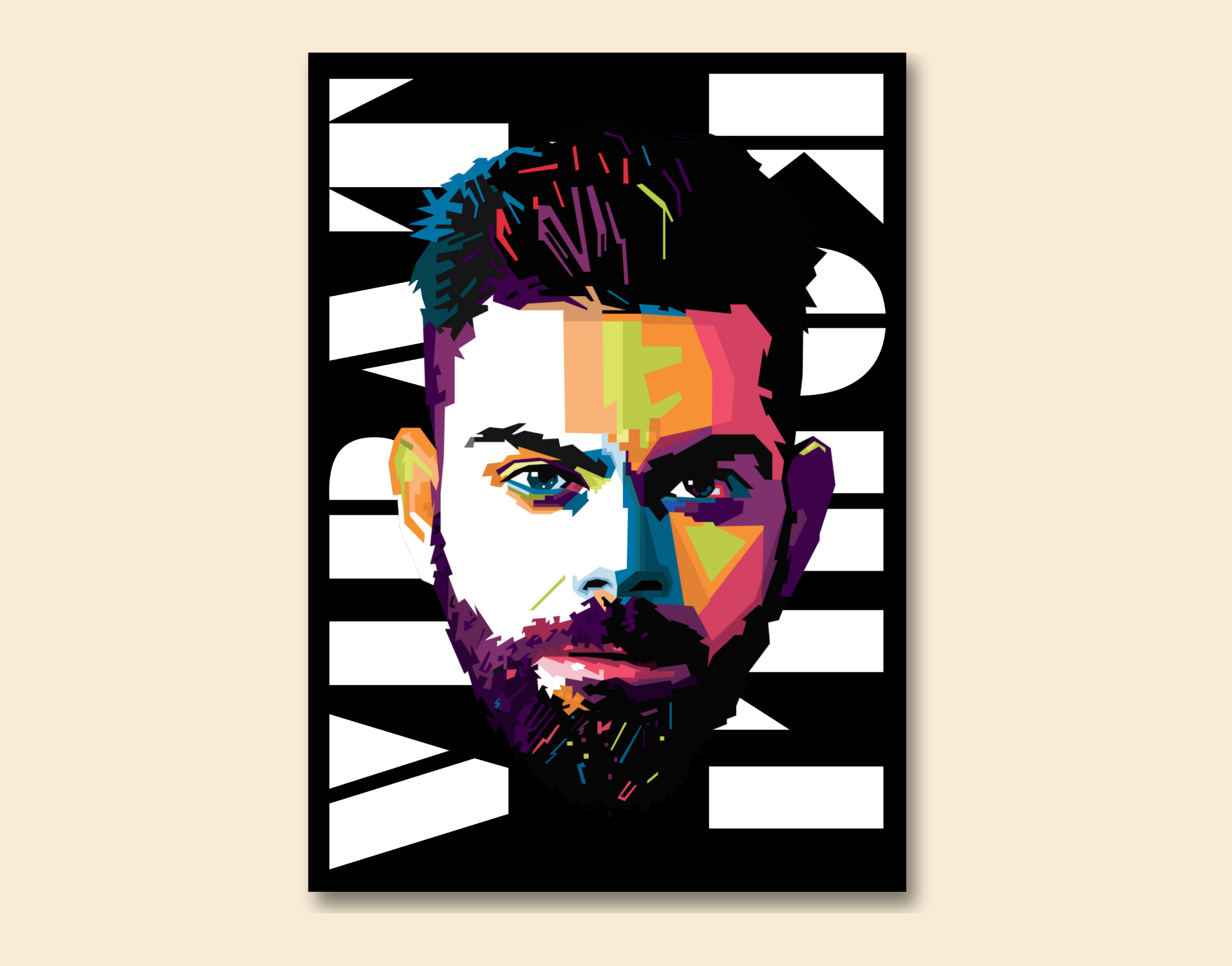 "Virat Kholi- The King"- Shiny & Sturdy Metallic Poster Art That Pops & Sticks