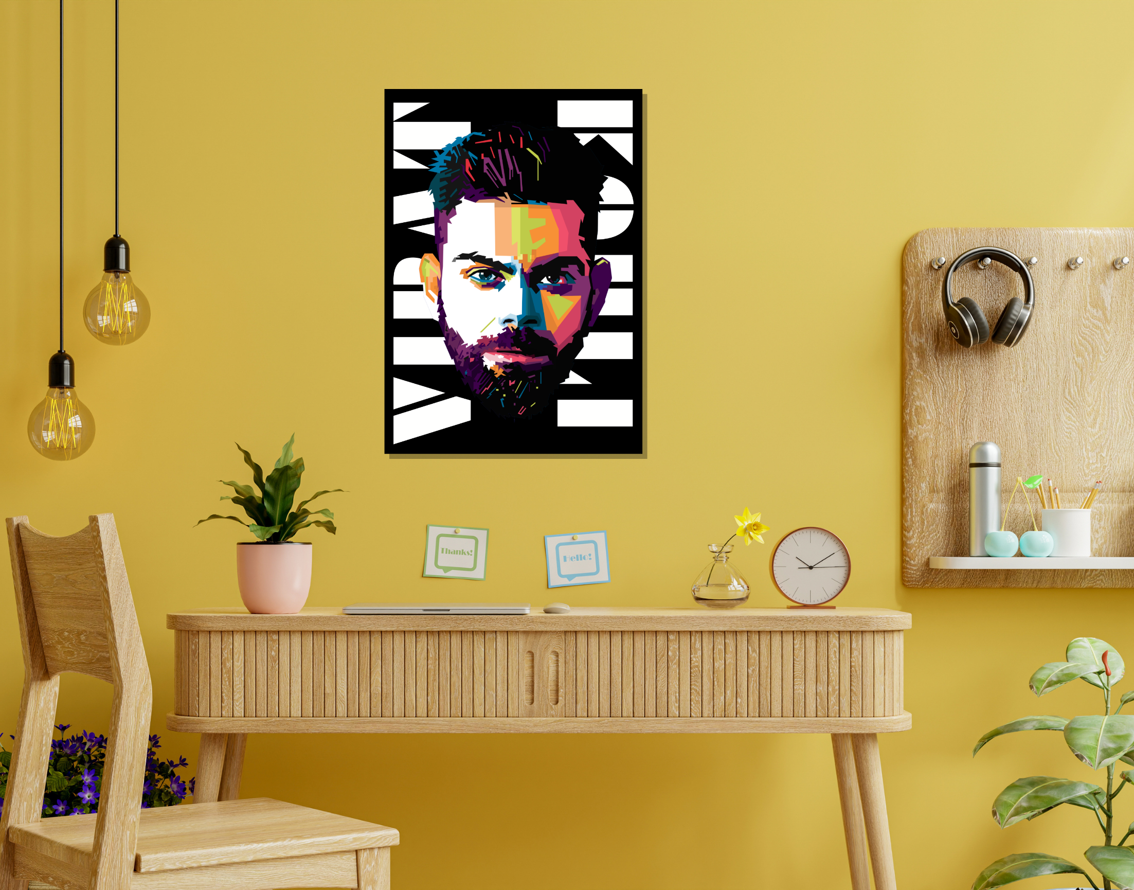 "Virat Kholi- The King"- Shiny & Sturdy Metallic Poster Art That Pops & Sticks