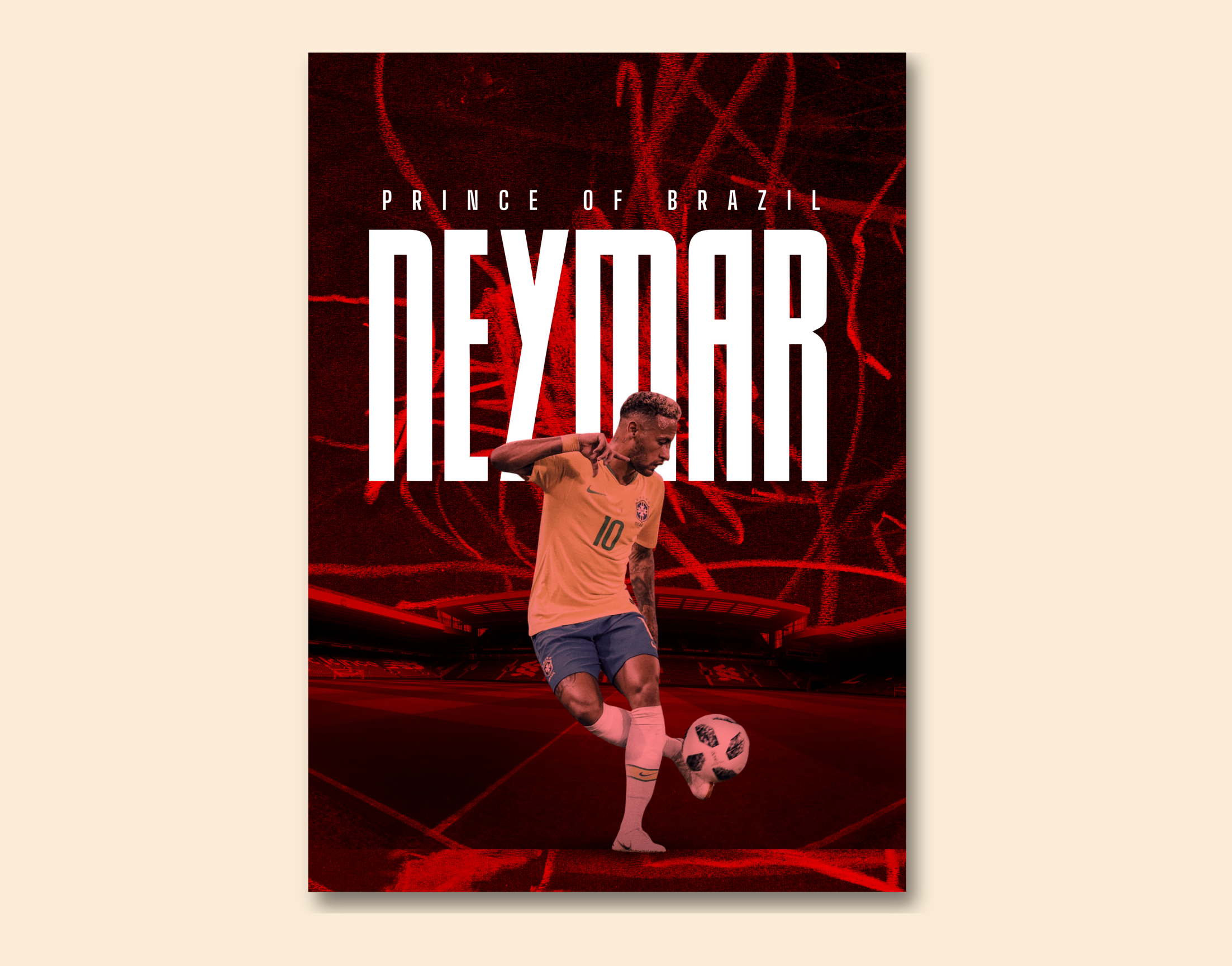 "Prince of Brazil: Neymar"- Shiny & Sturdy Metallic Poster Art That Pops & Sticks