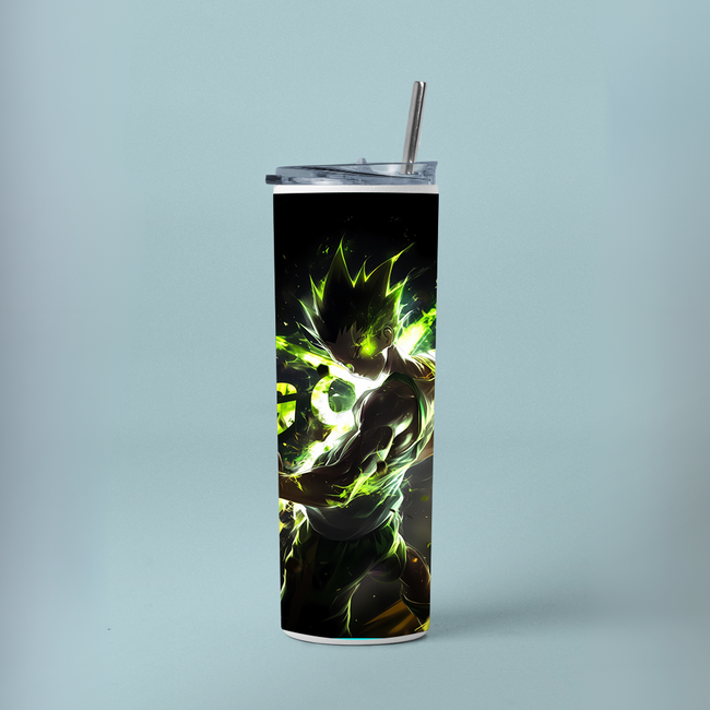 "GON FREECSS" Tumbler with Metal Straw