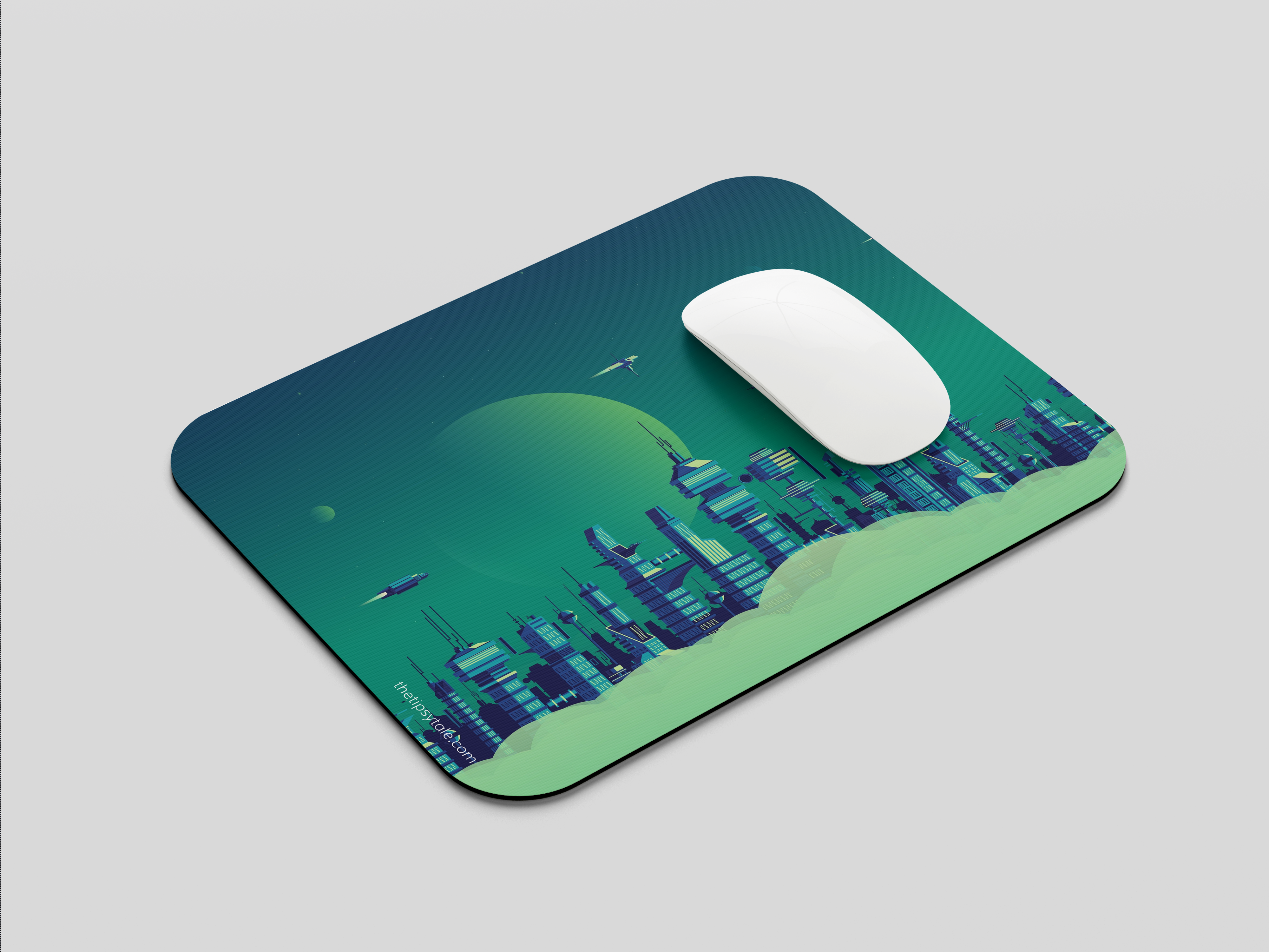 "FUTURE CITY" Mousepad Enhance Your Workspace with Style