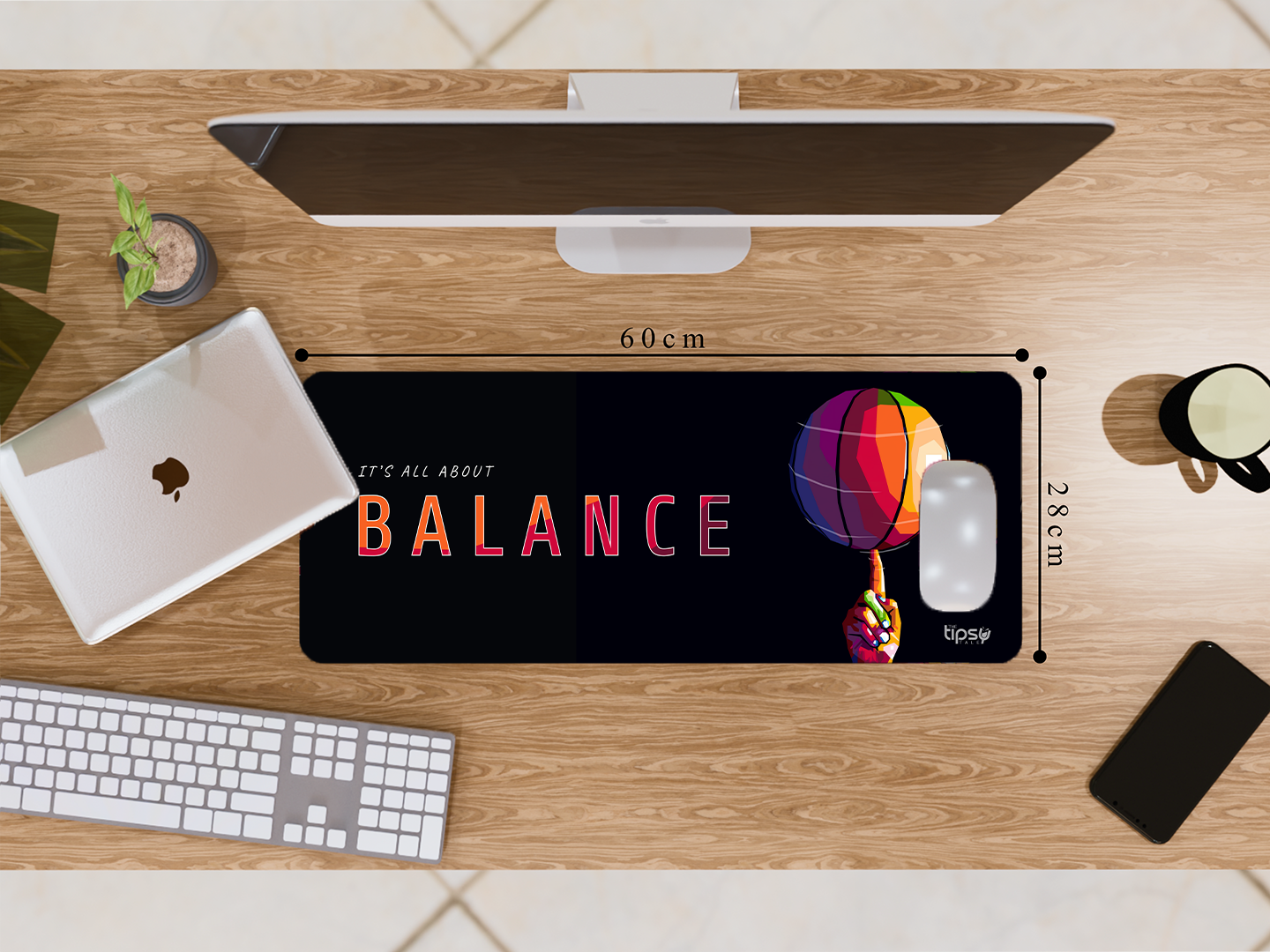 "Basketball Balance" Gaming Mousepad Elevate Your Gaming Experience