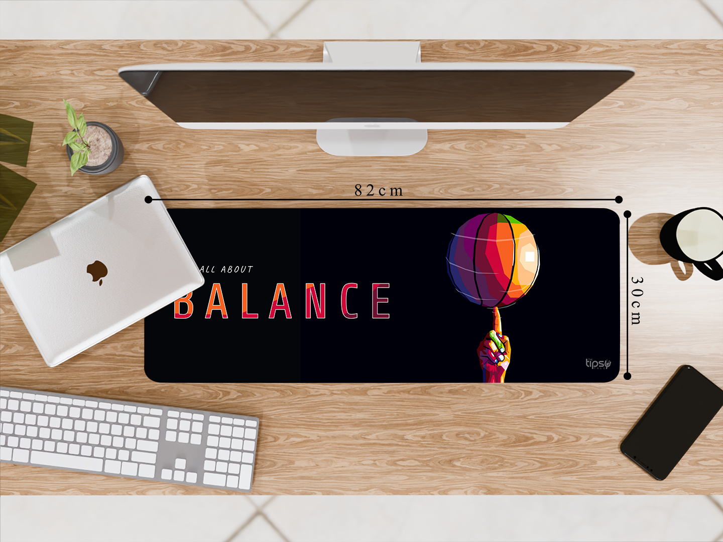 "Basketball Balance" Gaming Mousepad Elevate Your Gaming Experience