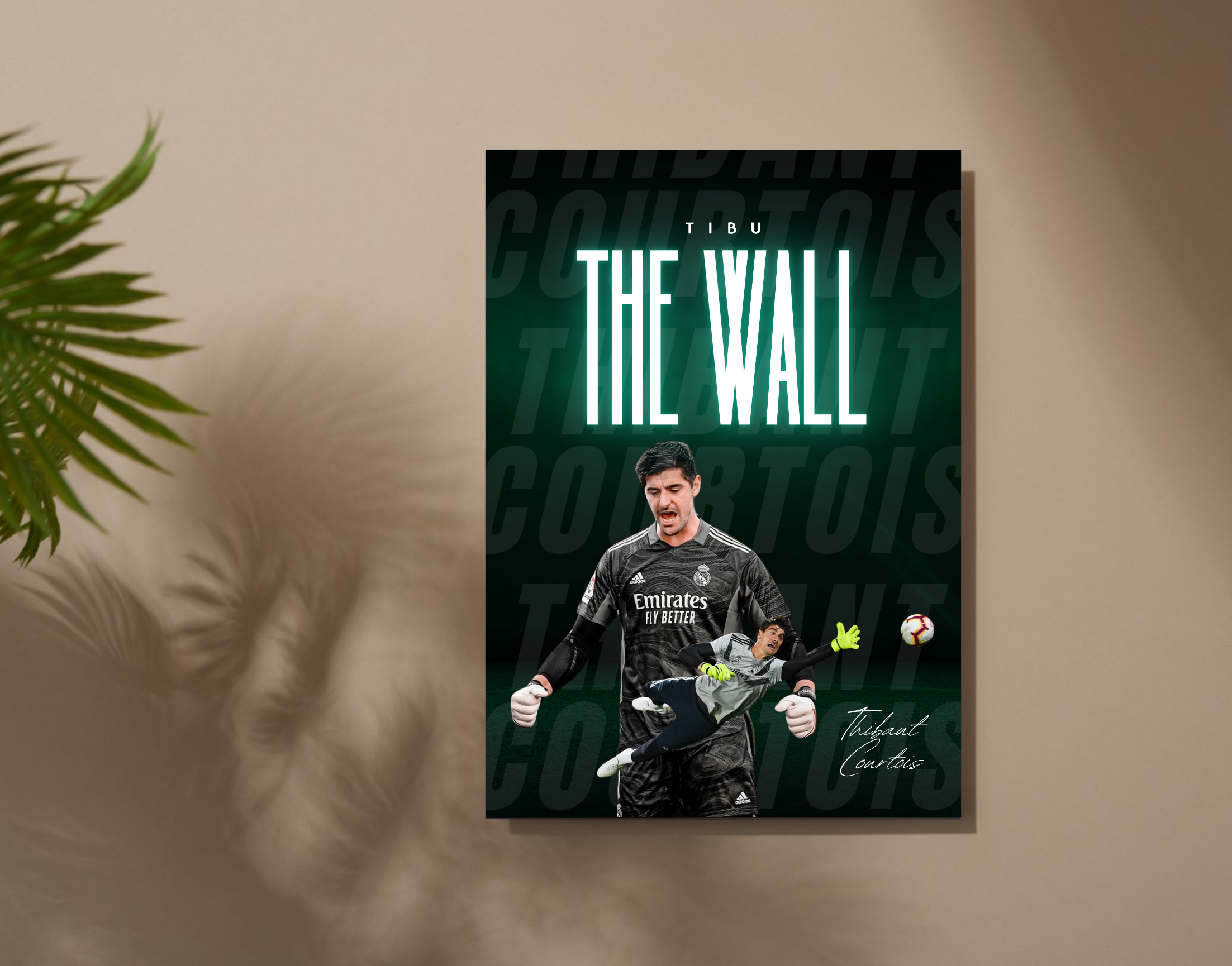 "Thibaut Courtois: The Wall"- Shiny & Sturdy Metallic Poster Art That Pops & Sticks
