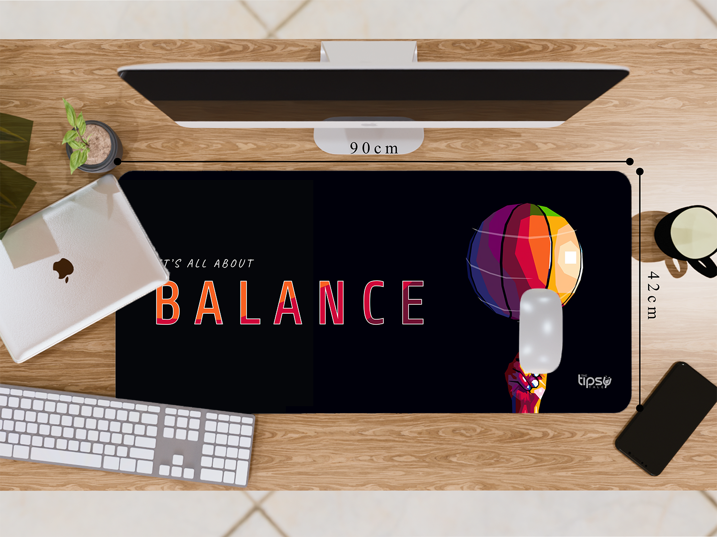 "Basketball Balance" Gaming Mousepad Elevate Your Gaming Experience