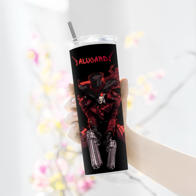 "ALUCARD GUNS" Tumbler with Metal Straw