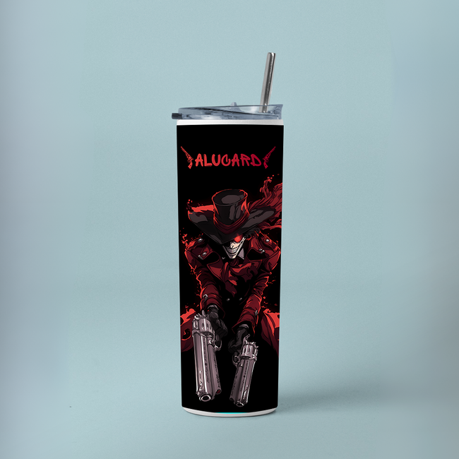 "ALUCARD GUNS" Tumbler with Metal Straw