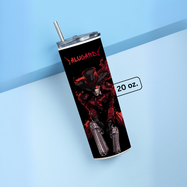 "ALUCARD GUNS" Tumbler with Metal Straw