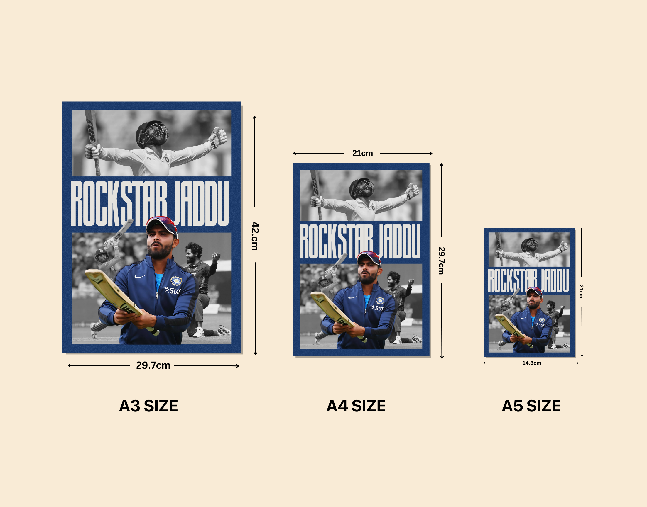 "Jaddu The Rockstar"- Shiny & Sturdy Metallic Poster Art That Pops & Sticks