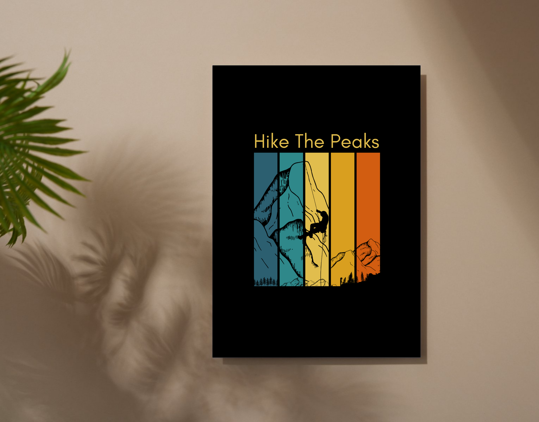 "HIKE THROUGH PEAKS"- Shiny & Sturdy Metallic Poster Art That Pops & Sticks (Literally!)