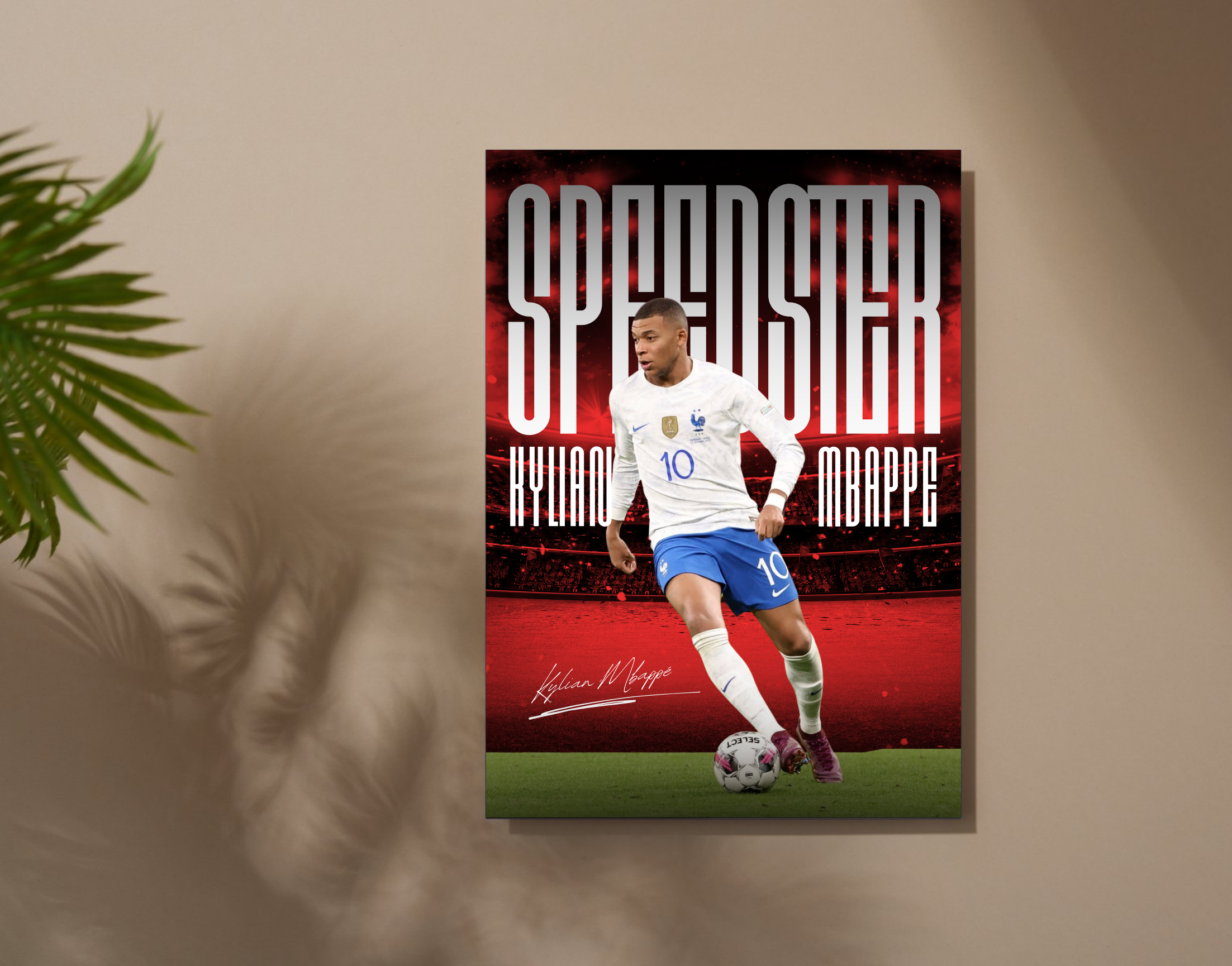 "Kylian Mbappé: Speedster"- Shiny & Sturdy Metallic Poster Art That Pops & Sticks
