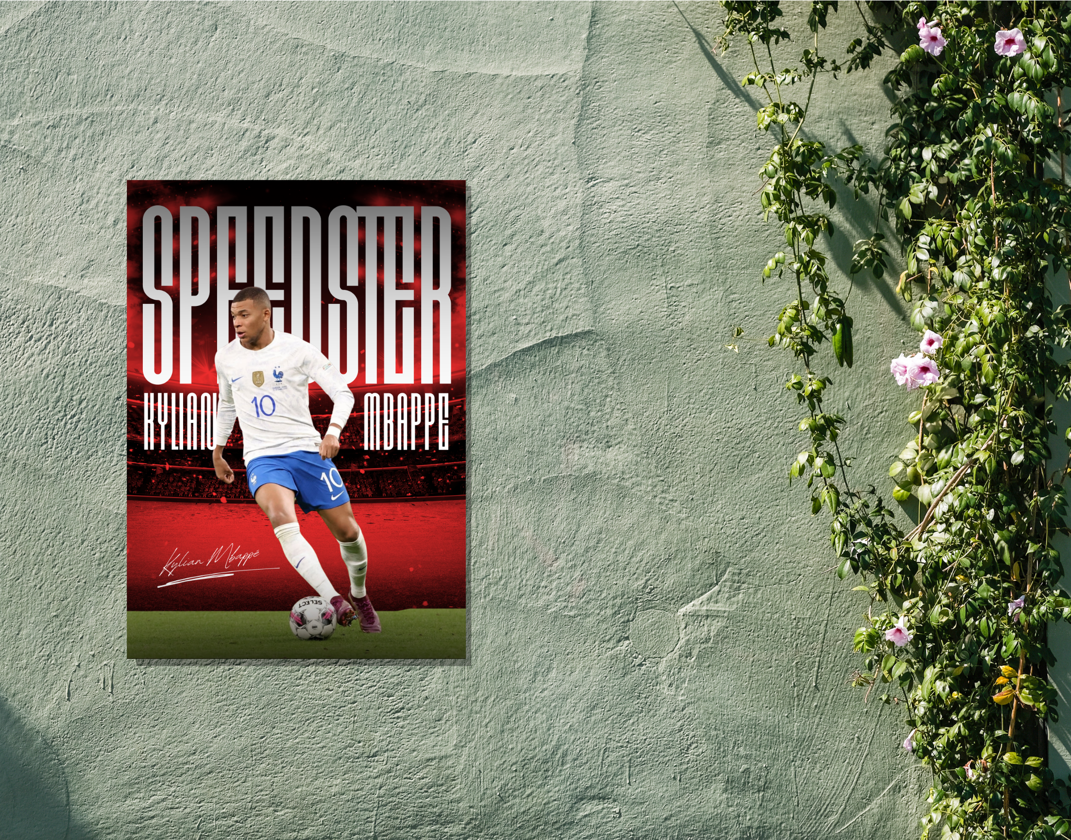 "Kylian Mbappé: Speedster"- Shiny & Sturdy Metallic Poster Art That Pops & Sticks