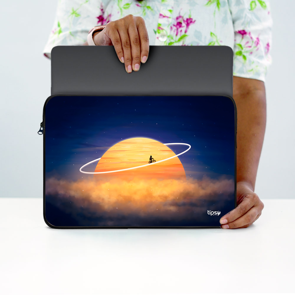 "CYCLE THE UNIVERSE" -Laptop Sleeves:Bold Modern Design for Every Size