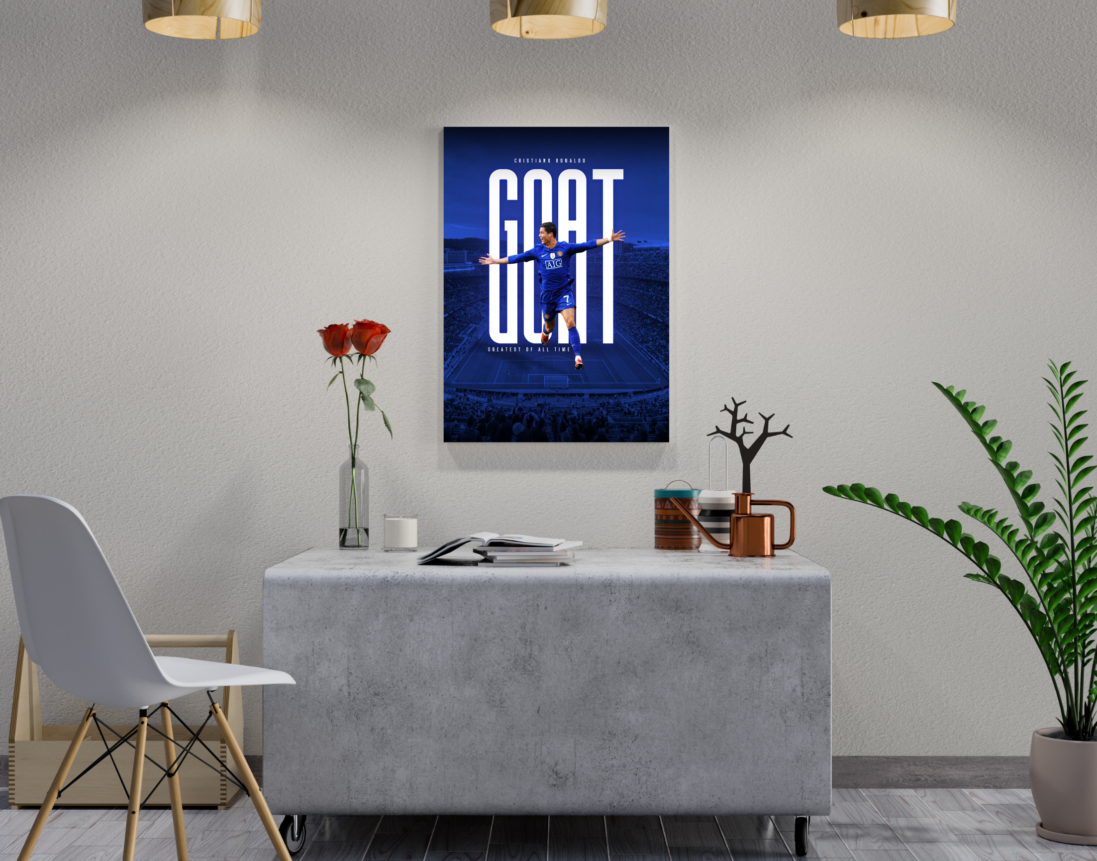 "The GOAT: Ronaldo"- Shiny & Sturdy Metallic Poster Art That Pops & Sticks