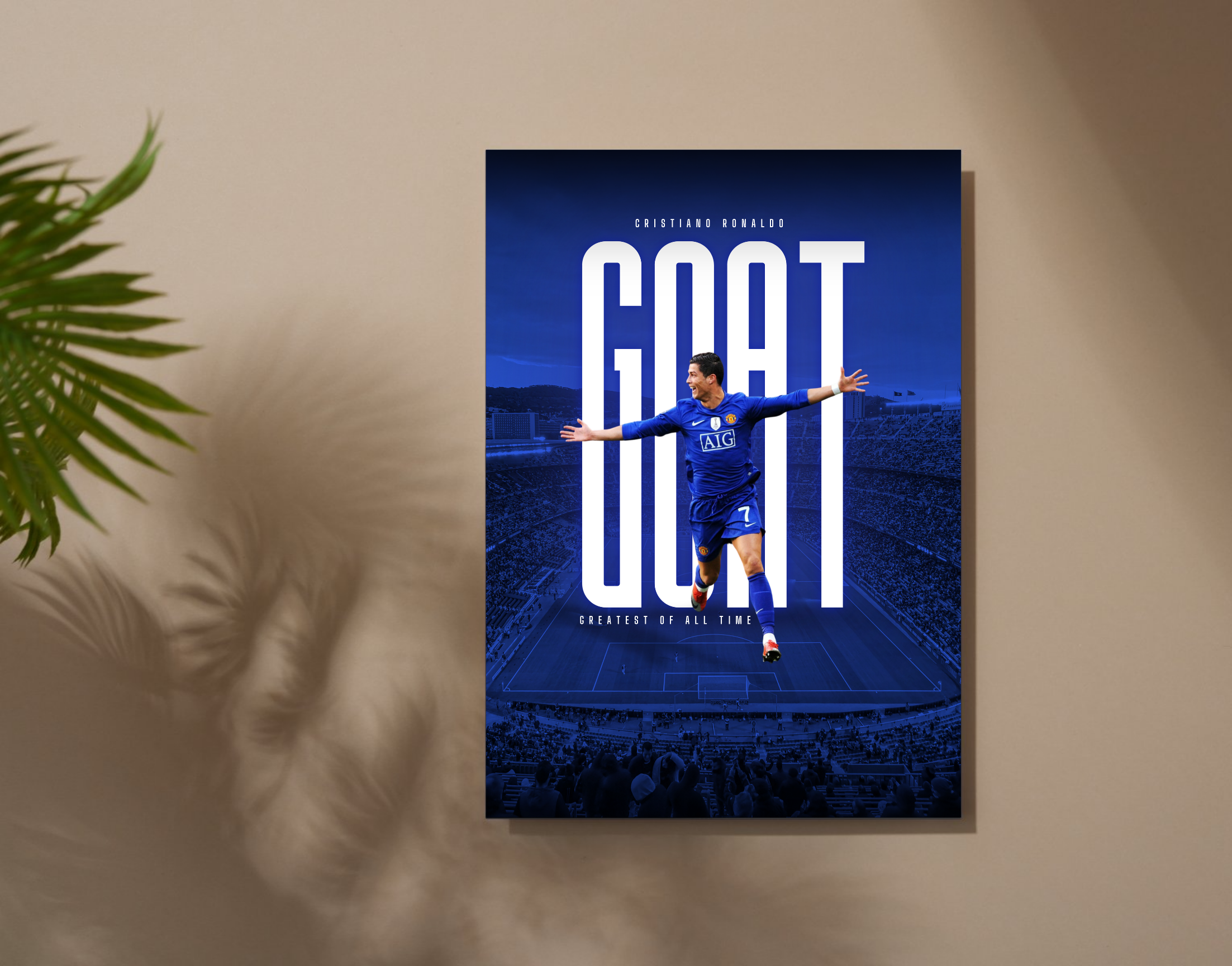 "The GOAT: Ronaldo"- Shiny & Sturdy Metallic Poster Art That Pops & Sticks