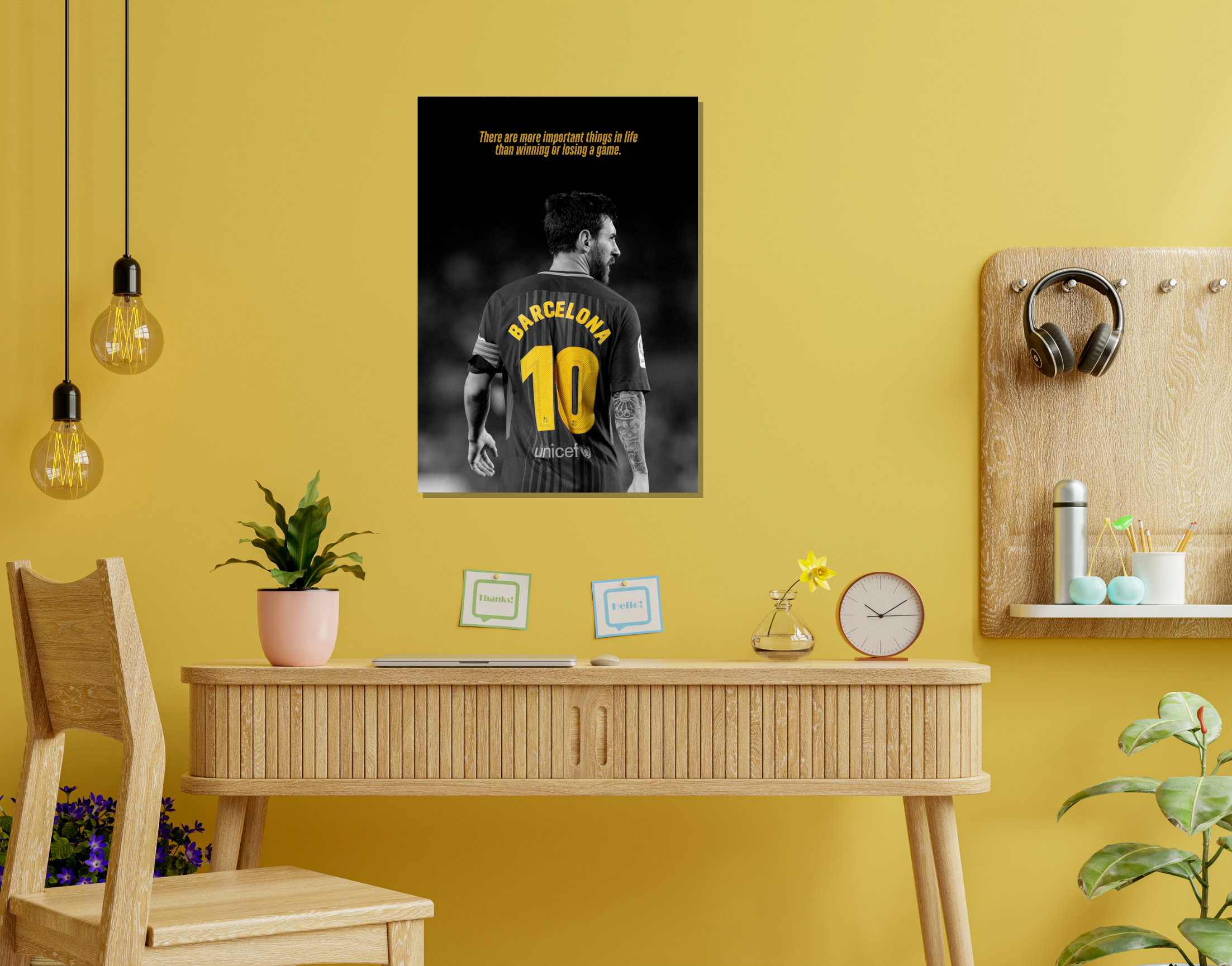 "Barcelona 10:Messi "- Shiny & Sturdy Metallic Poster Art That Pops & Sticks