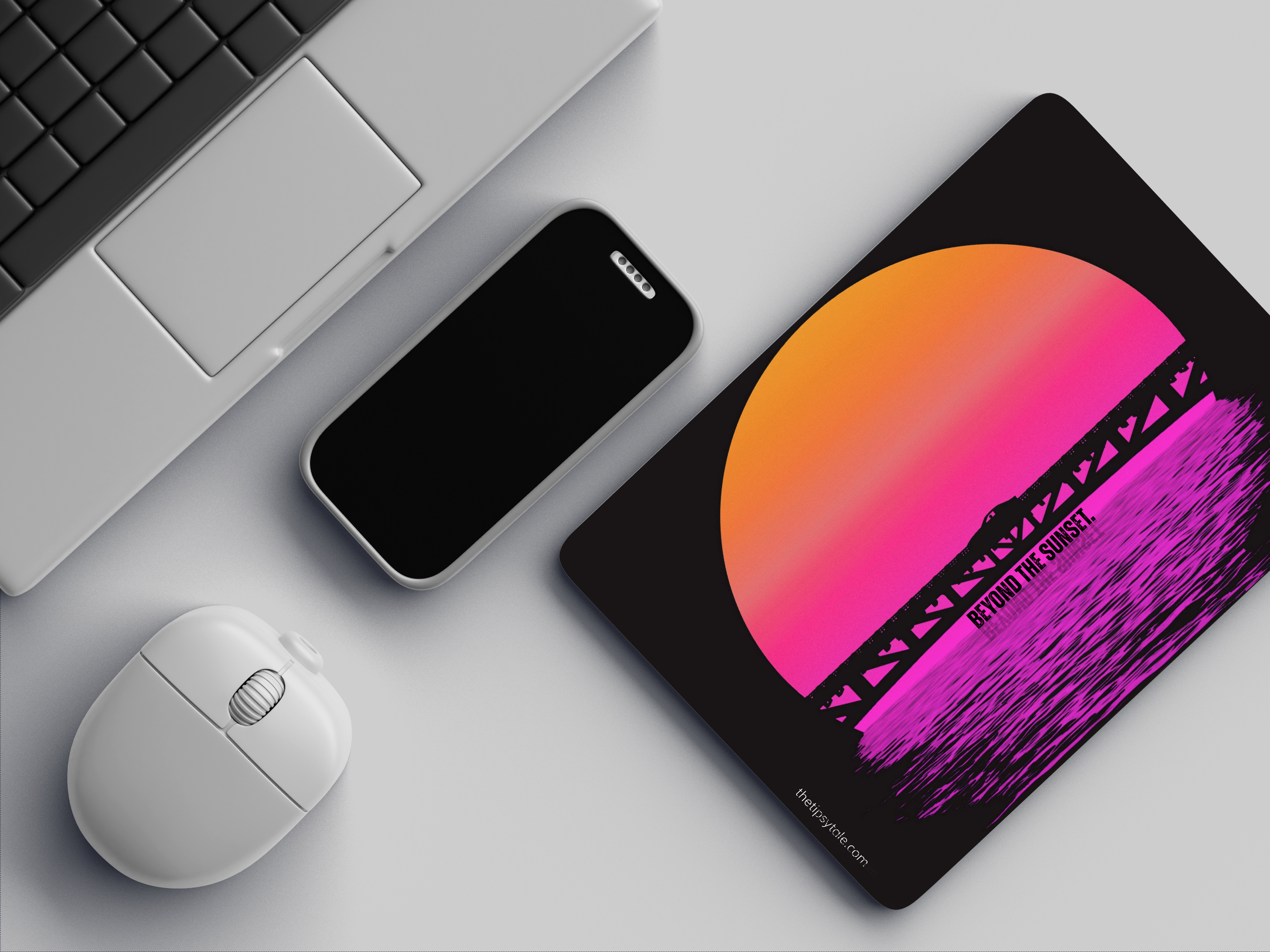 "BEYOND THE SUNSET- CAR EDITION" Mousepad Enhance Your Workspace with Style