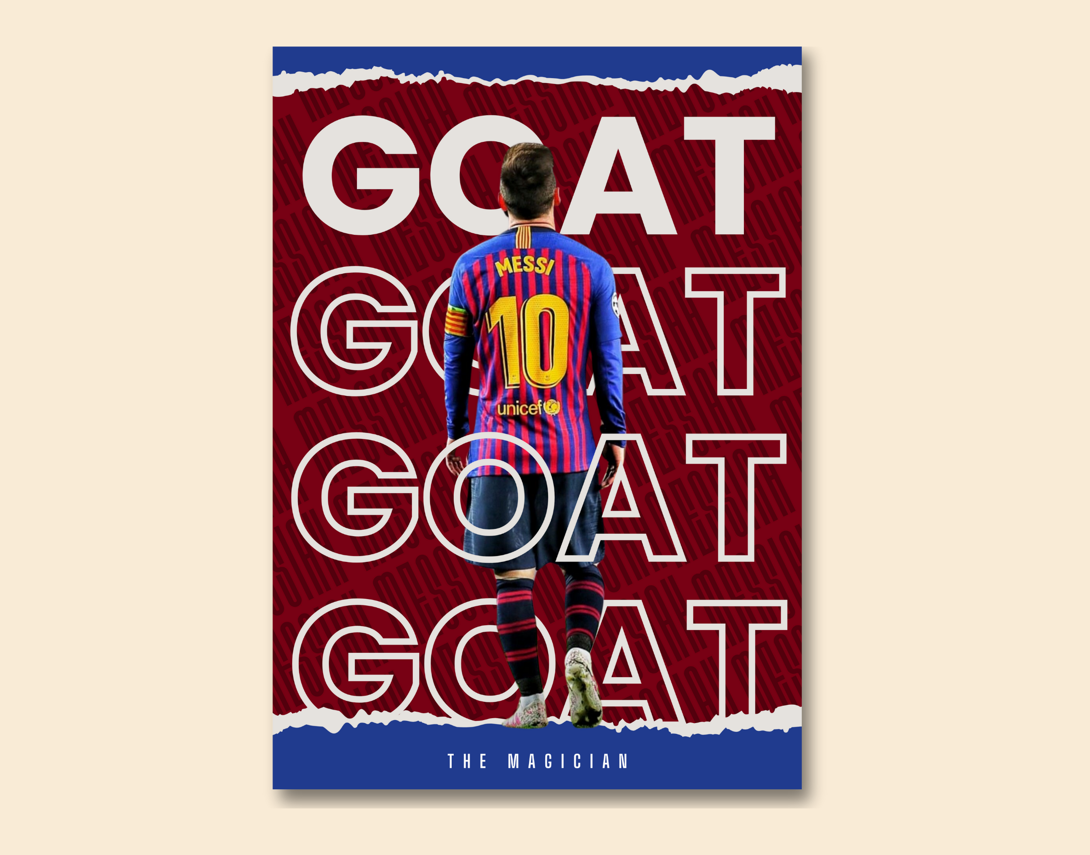 "The GOAT: Messi"- Shiny & Sturdy Metallic Poster Art That Pops & Sticks