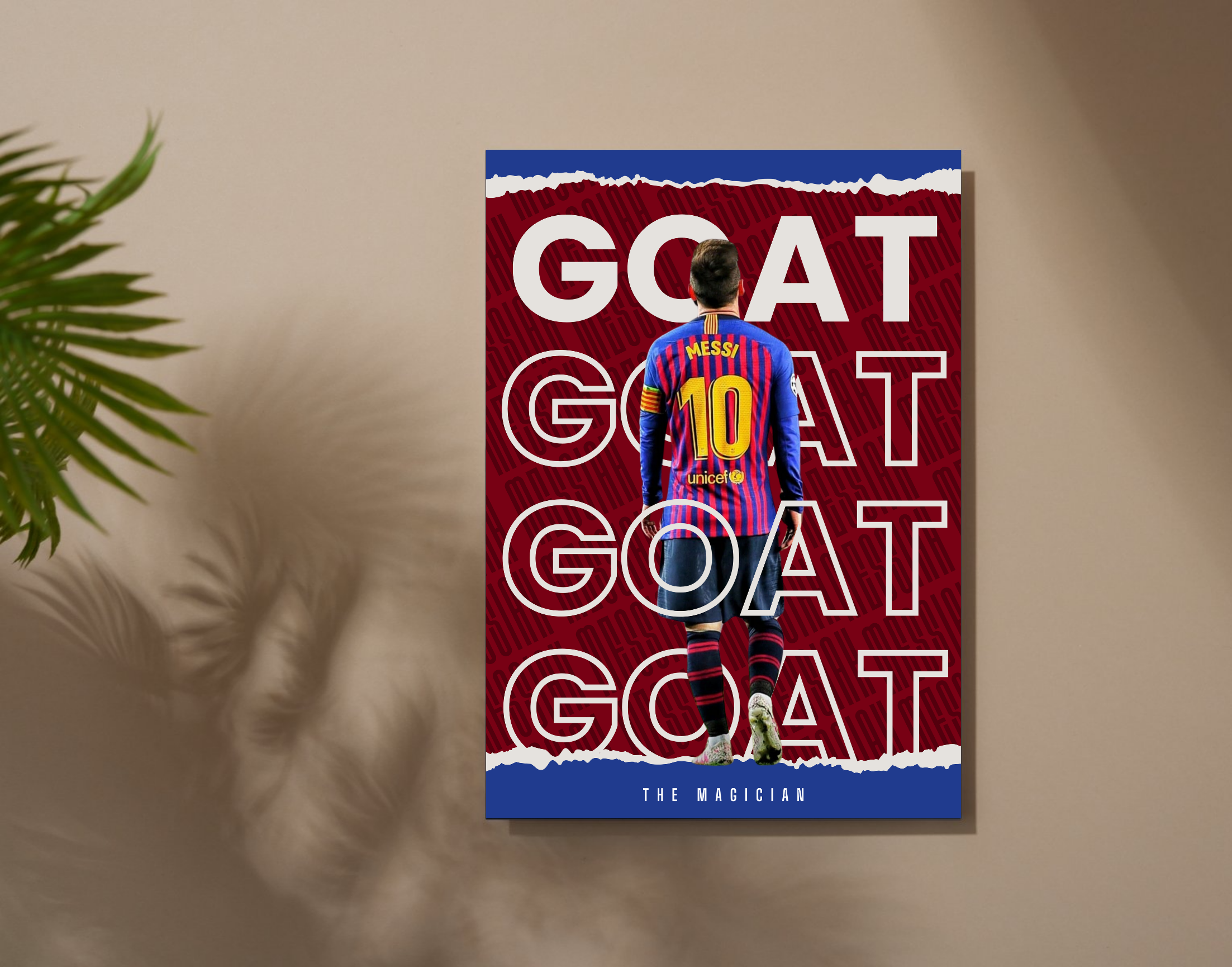 "The GOAT: Messi"- Shiny & Sturdy Metallic Poster Art That Pops & Sticks