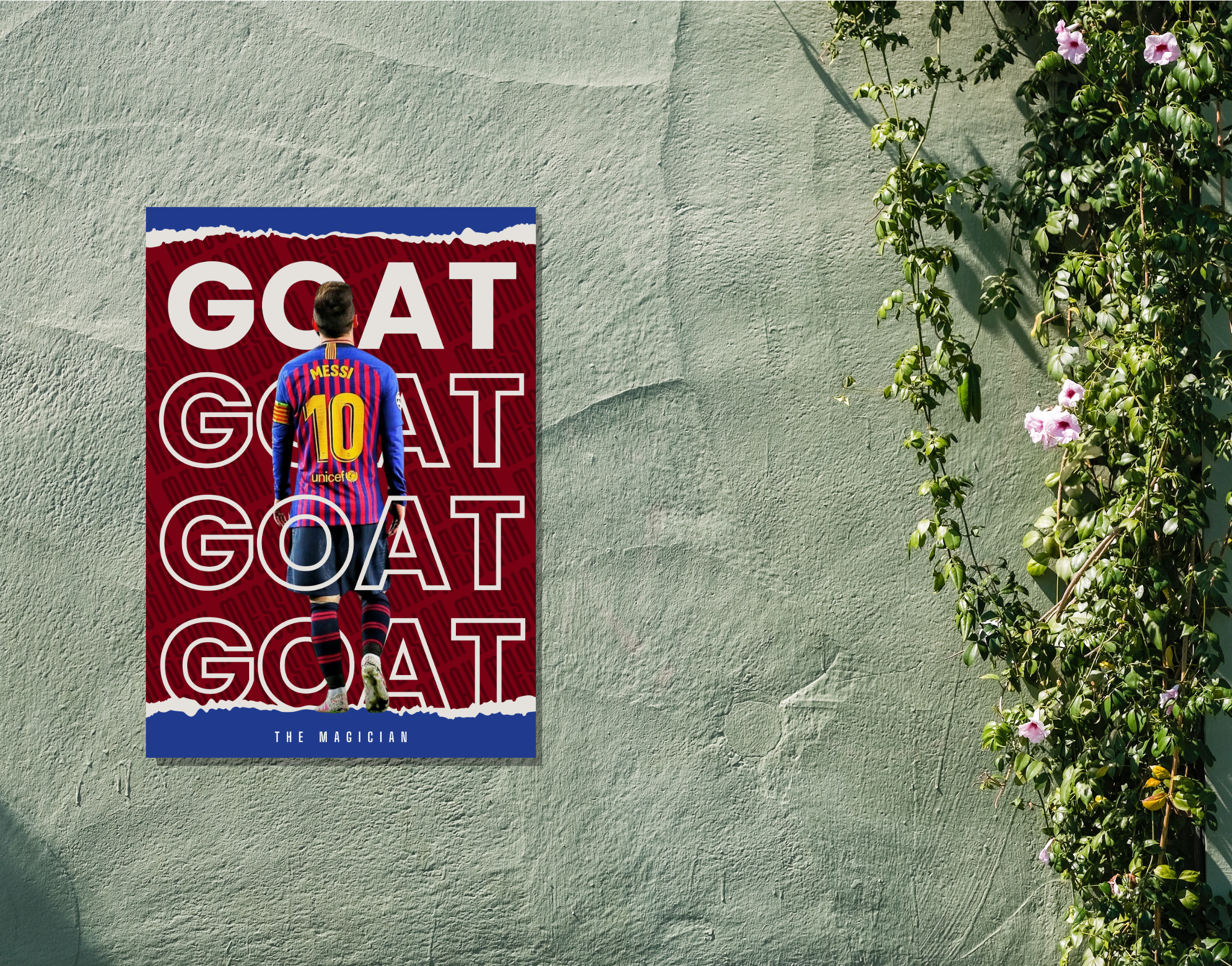 "The GOAT: Messi"- Shiny & Sturdy Metallic Poster Art That Pops & Sticks