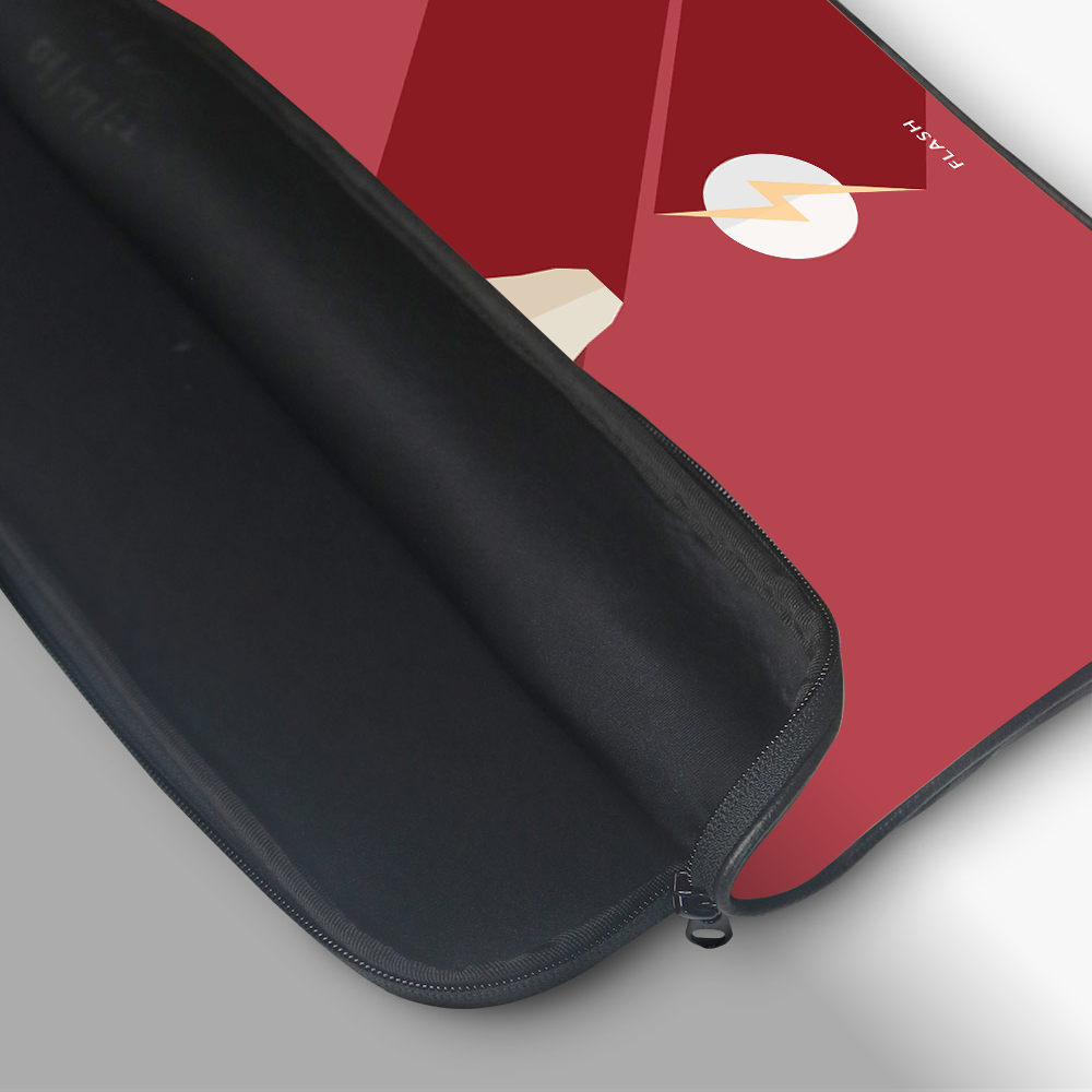 "FLASH - DC JL" -Laptop Sleeves:Bold Modern Design for Every Size